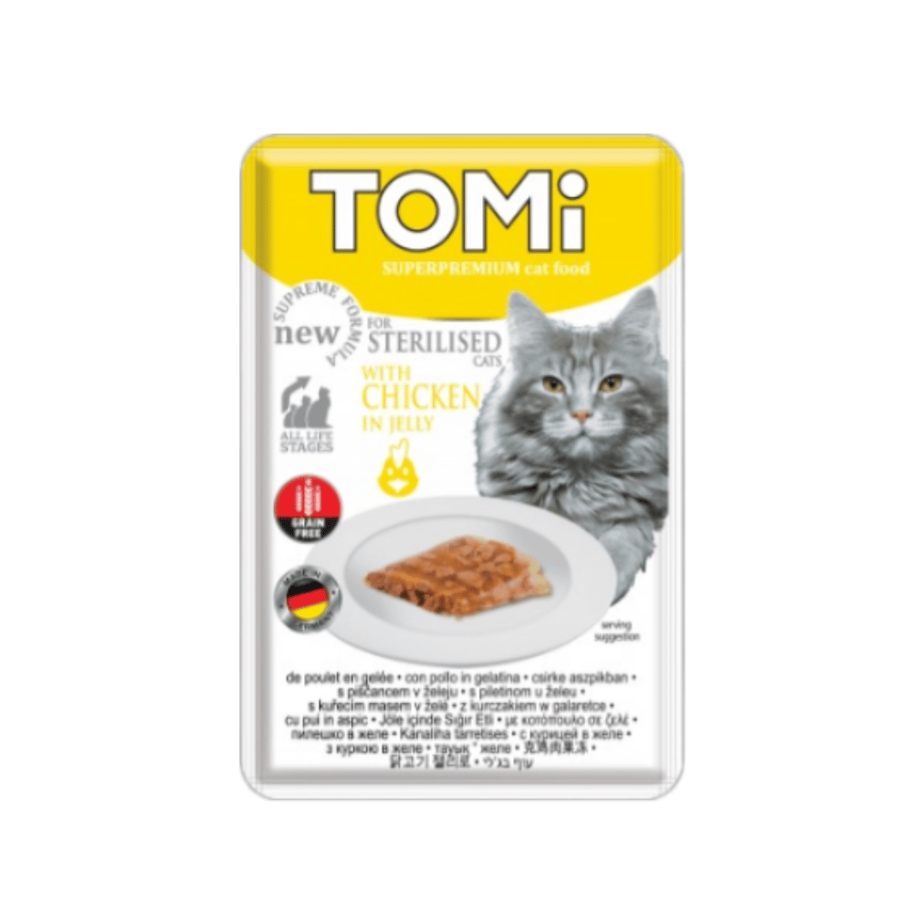 Tomi Pouch Tavuk Etli Kısırlaştırılmış Tahılsız Kedi Yaş Maması 85gr