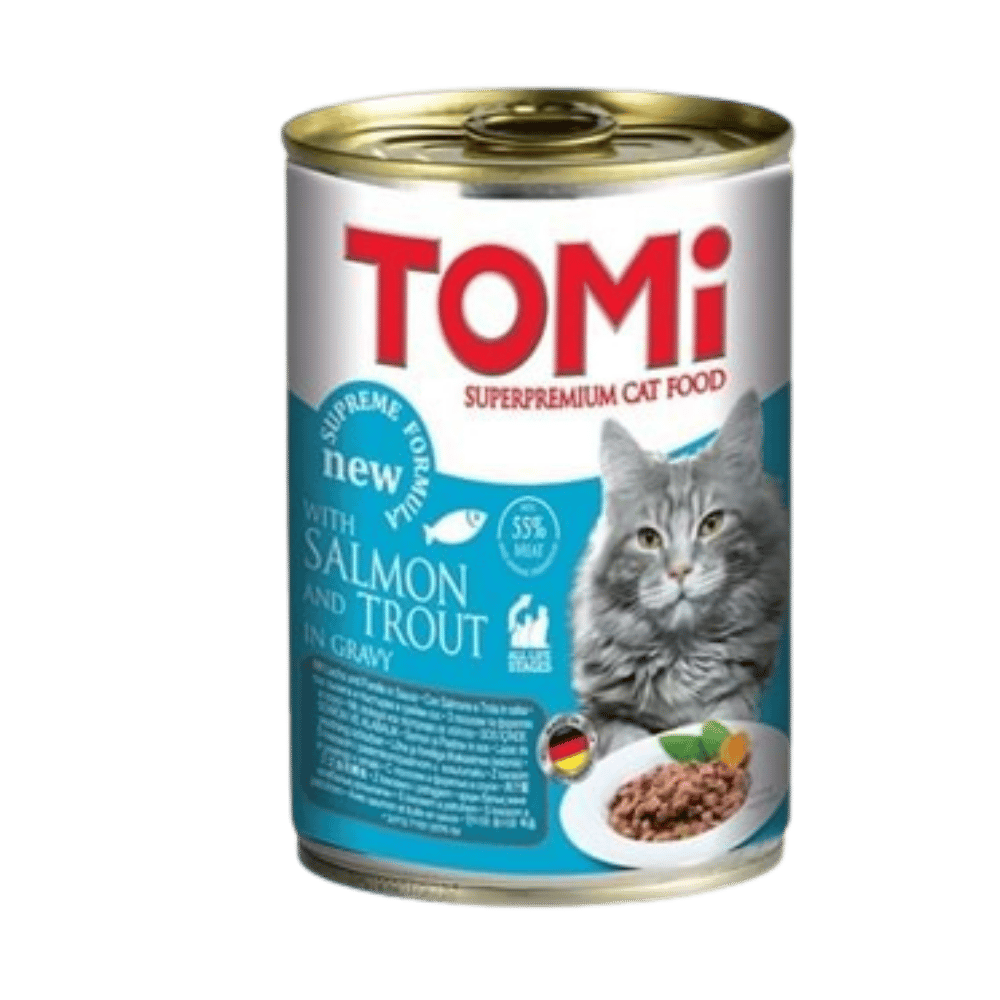 Tomi Somonlu ve Alabalıklı Yetişkin Kedi Konservesi 400gr