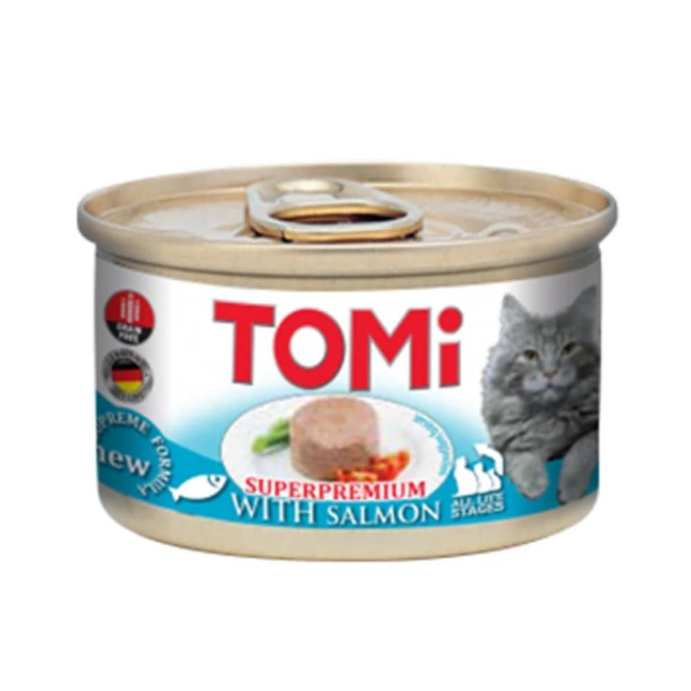 Tomi Somonlu Yetişkin Kedi Konservesi 85gr