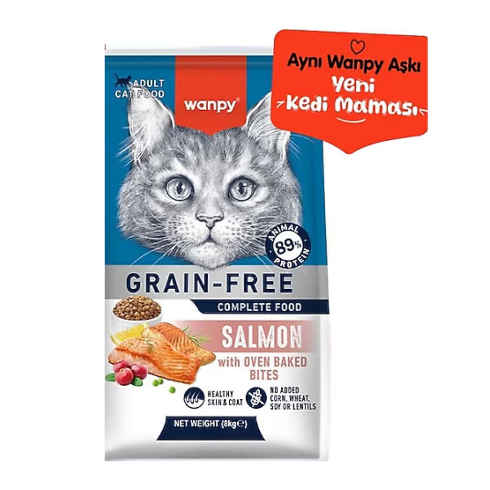Wanpy Tahılsız Somonlu Yetişkin Kedi Maması 8 kg