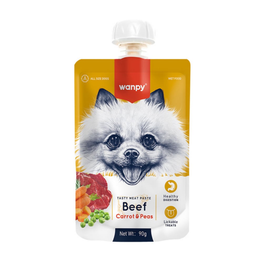 Wanpy Taze Sığır Etli Ve Havuçlu Köpek Et Ezmesi 90 gr