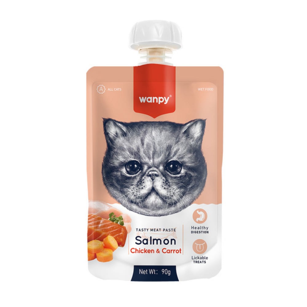 Wanpy Taze Somonlu Ve Tavuklu Kedi Et Ezmesi 90 gr