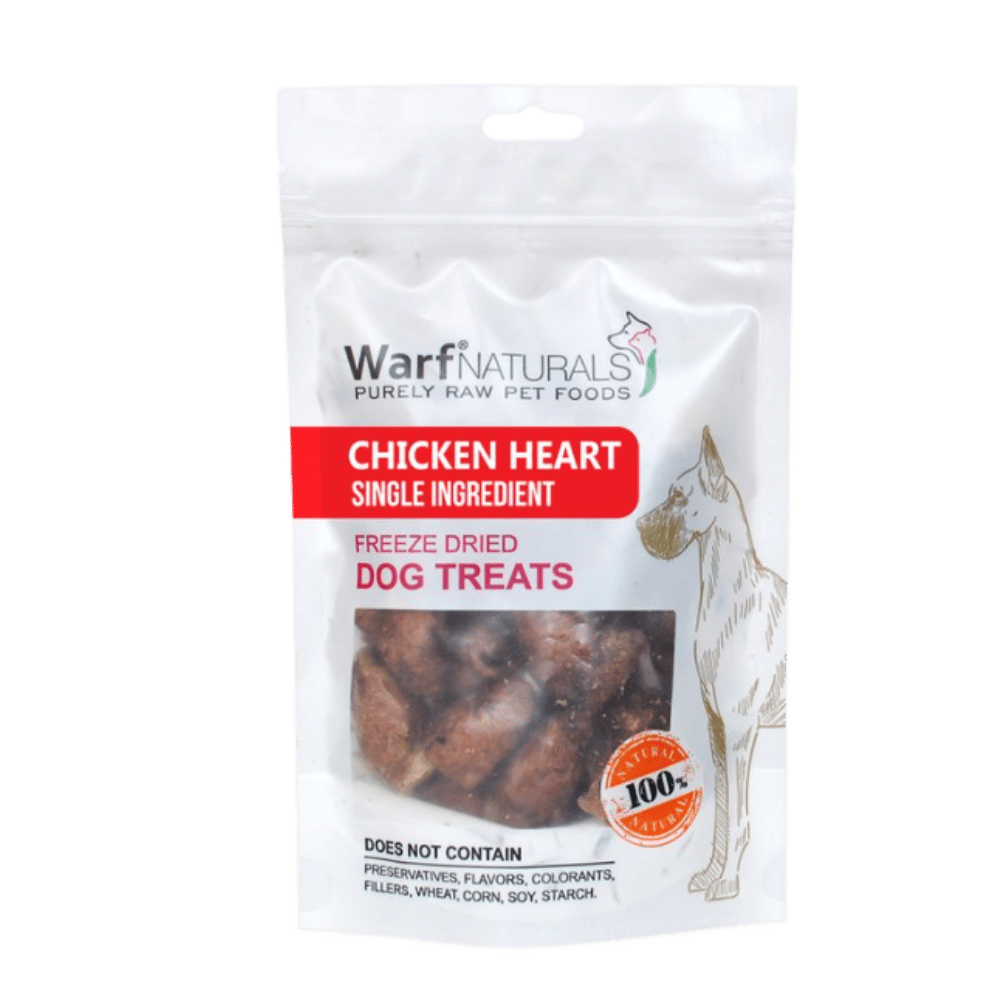 Warf Naturals Freeze Dried Tavuk Yürek Köpek Ödülü 40 gr