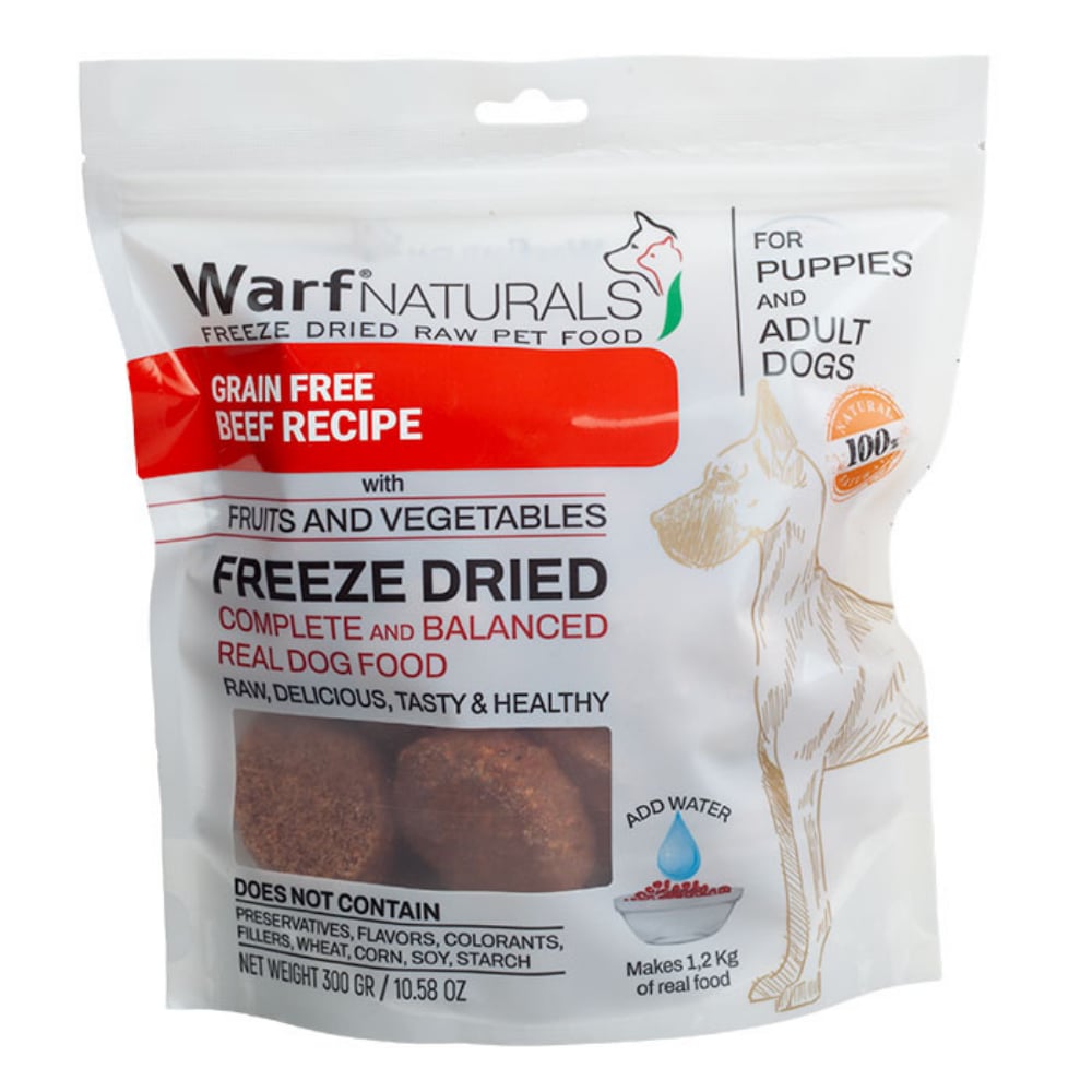 Warf Naturals Freezed Dried Dana Etli Köpek Maması 300gr