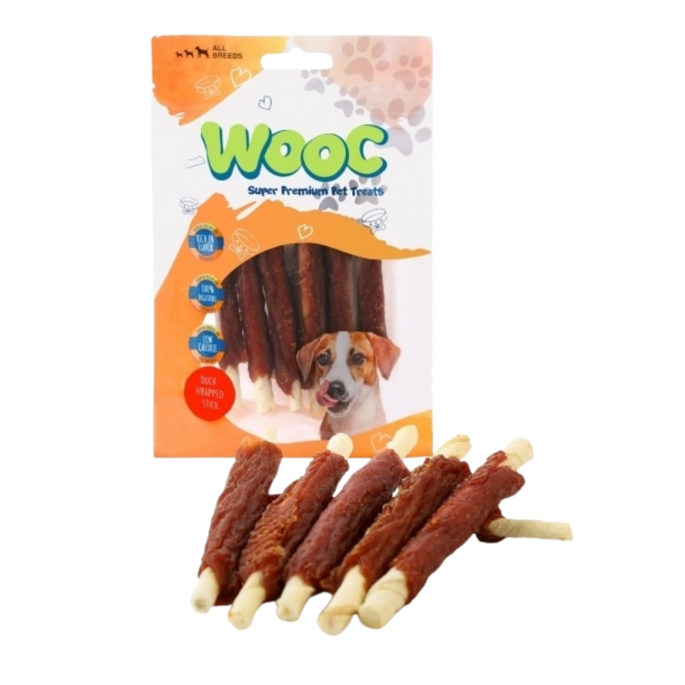 Wooc Ördek Eti Sargılı Sütlü Çubuk Köpek Ödül Maması 80gr
