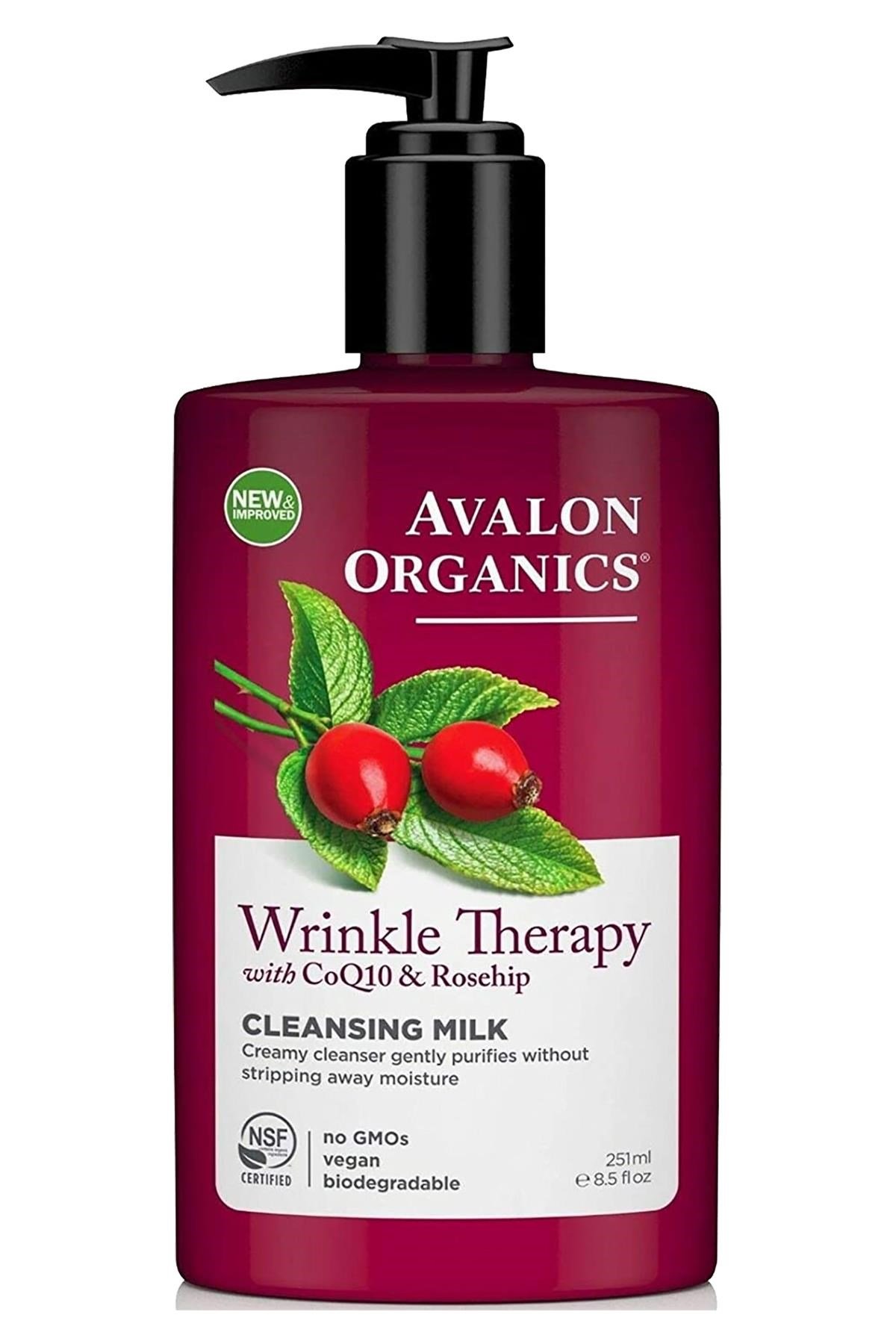 Avalon Organics Wrinkle Therapy Temizleme Sütü 250ML