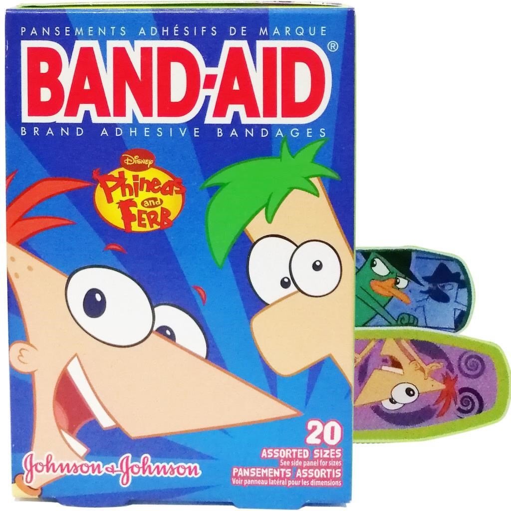 Band Aid Phineas and Ferb Yara Bandı 20 Adet Karışık Ölçü