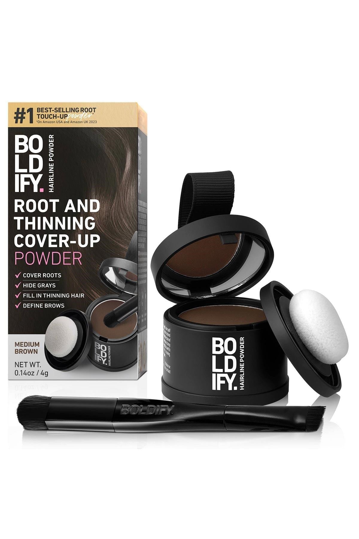 Boldify Hairline Powder Dip Kapatıcı Saç Pudrası Orta Kahve 4GR
