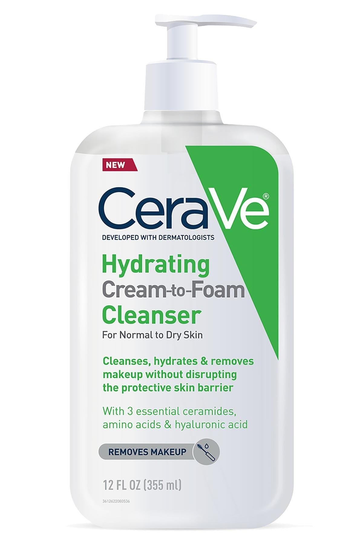 CeraVe Nemlendirici Kremden Köpüğe Dönüşen Yüz Temizleyici 355ML