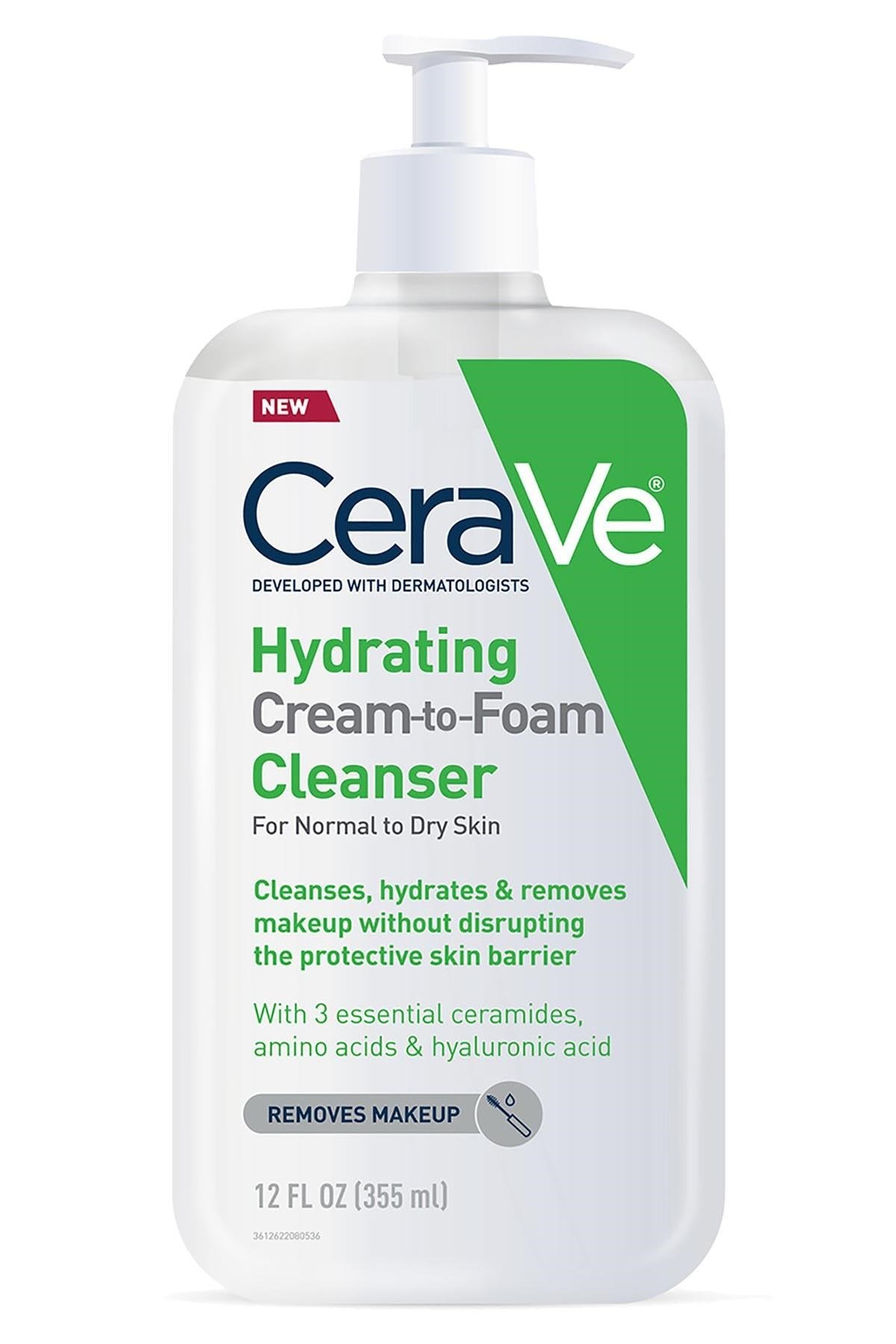CeraVe Nemlendirici Kremden Köpüğe Dönüşen Yüz Temizleyici 355ML