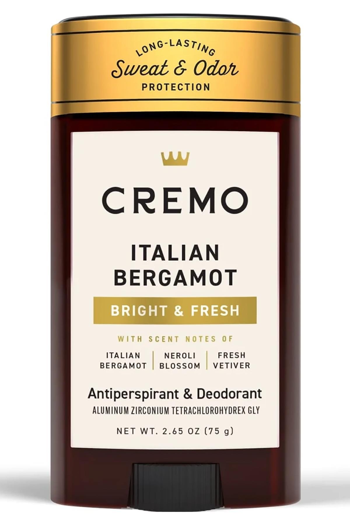 Cremo Italian Bergamot Antiperspirant Stick Deodorant 75GR