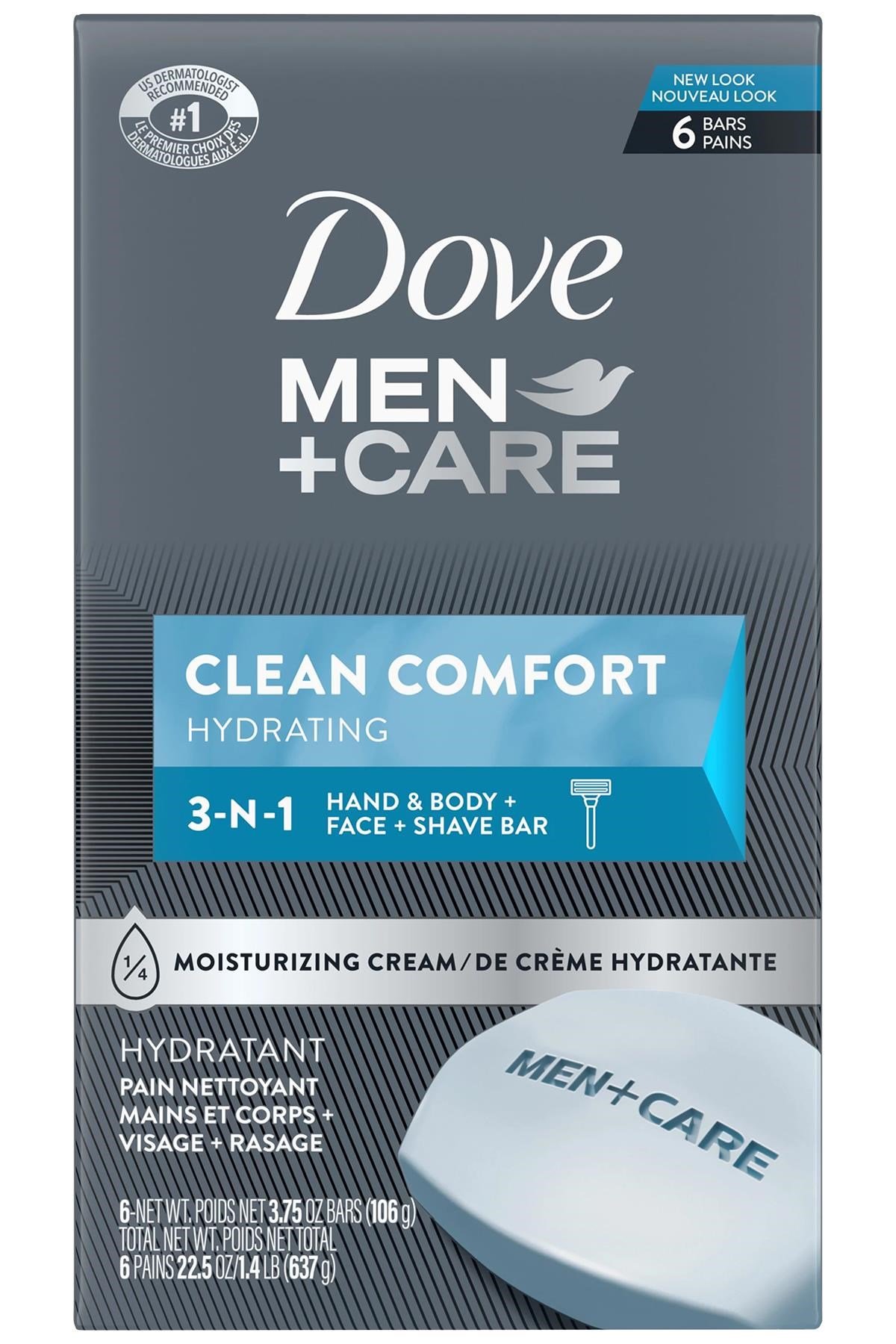 Dove Men Clean Comfort Yüz ve Vücut Sabunu 6lı Paket