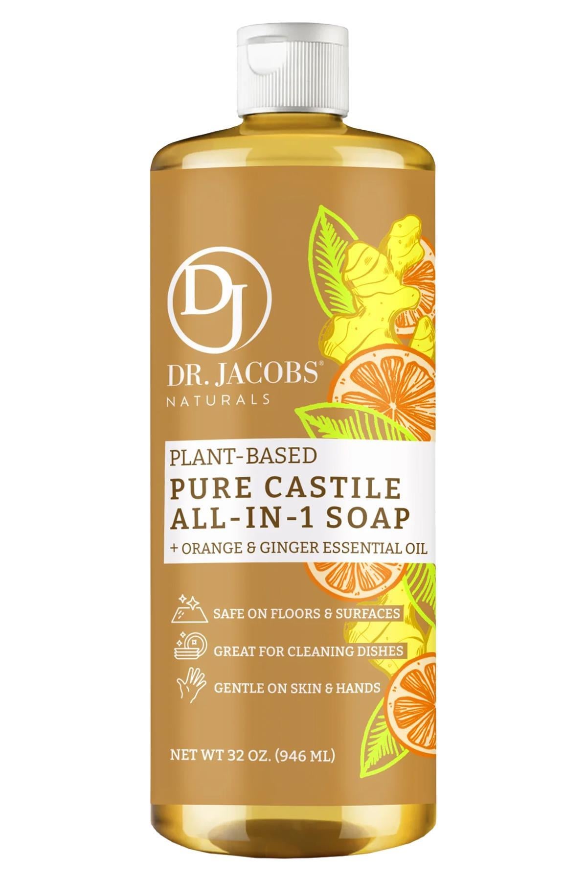 Dr. Jacobs Naturals Portakal ve Zencefil Özlü Çok Amaçlı Bitkisel Kastil Sabun 946ML