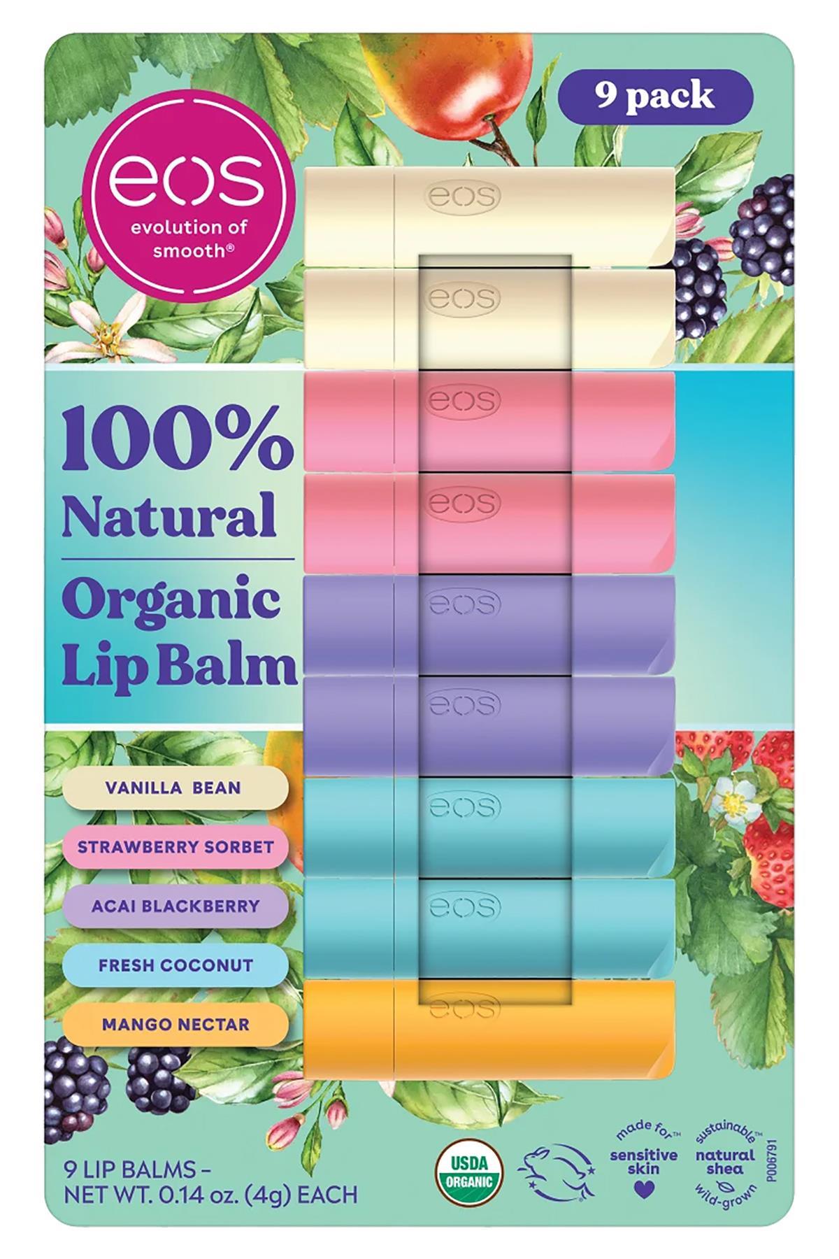 EOS Lip Balm Dudak Balsamı Çeşit Paketi 9 Adet