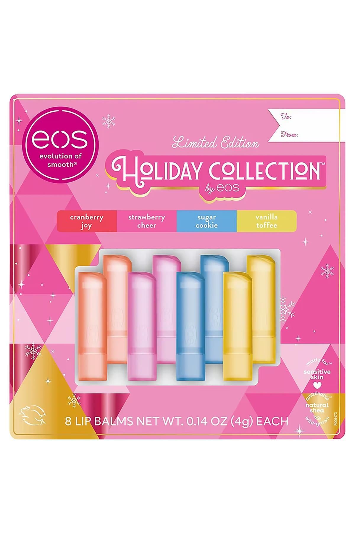 EOS Lip Balm Holiday Collection Dudak Balsamı Çeşit Paketi 8 Adet