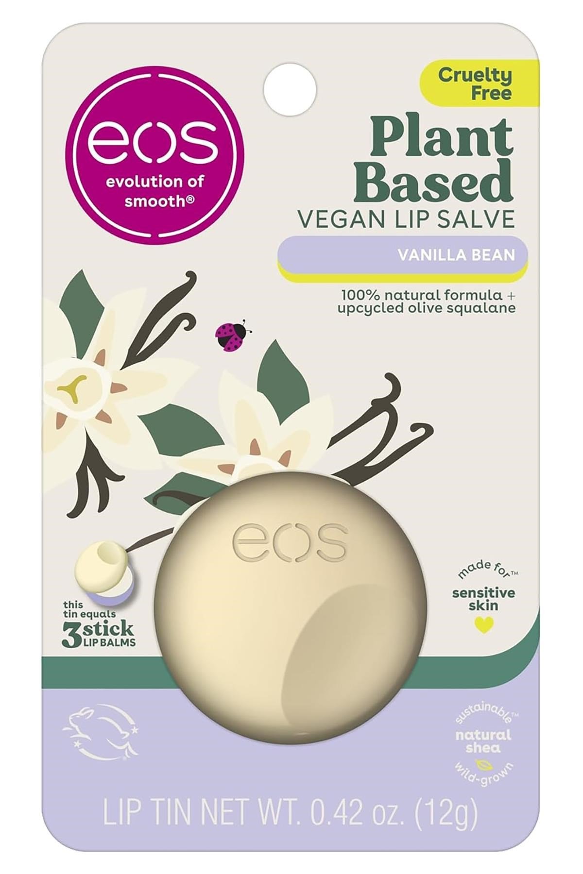 EOS Vanilla Bean Bitkisel Vegan Dudak Balsamı 12GR