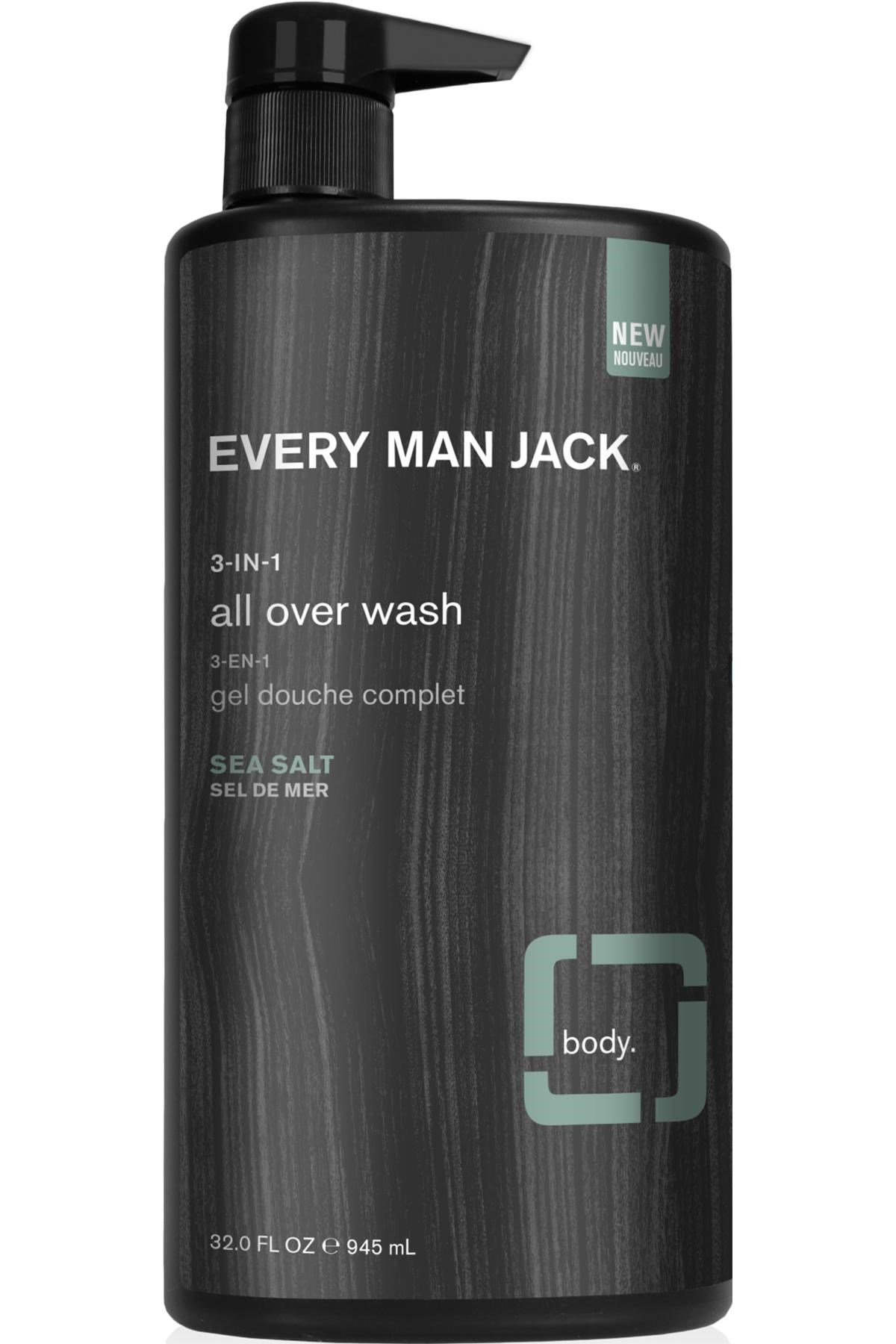 Every Man Jack 3in1 Sea Salt Şampuan + Saç Kremi + Vücut Şampuanı 945ML