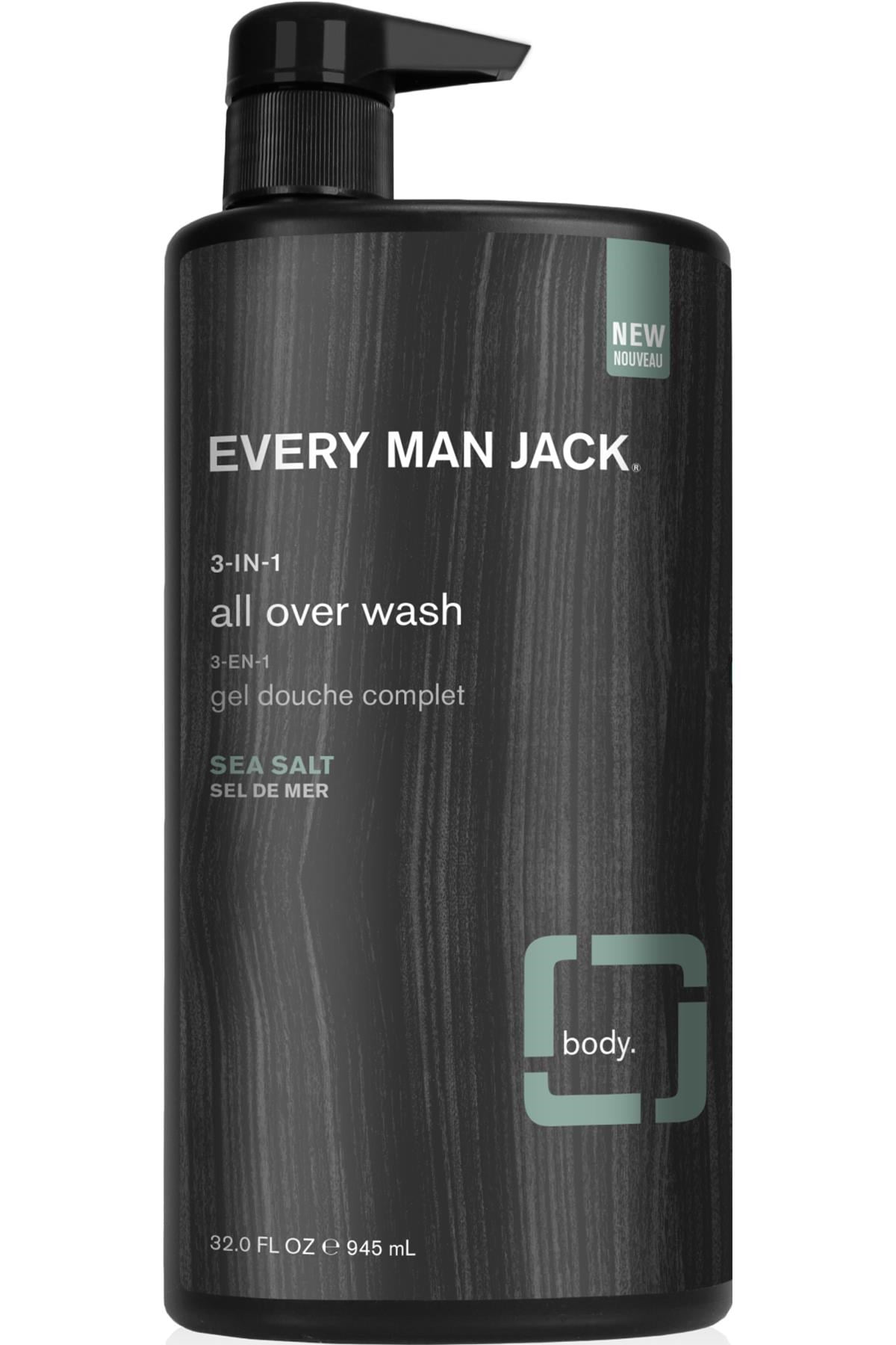 Every Man Jack 3in1 Sea Salt Şampuan + Saç Kremi + Vücut Şampuanı 945ML