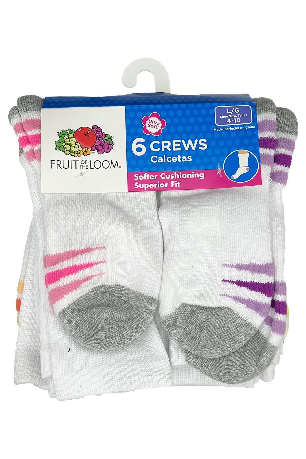 Fruit Of The Loom Crews Calcetas Çorap 6lı Paket (L)