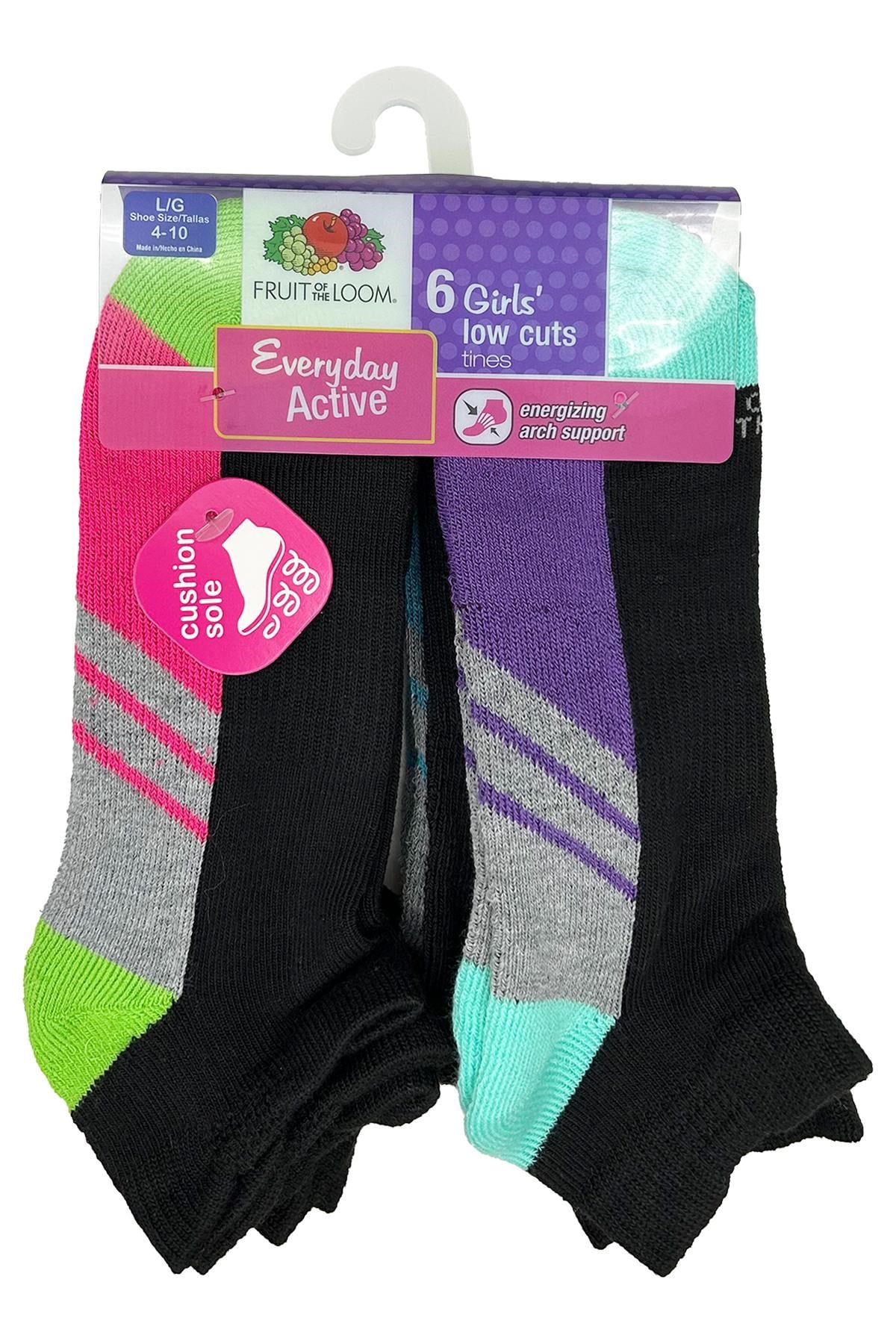 Fruit Of The Loom Girls Low Cuts Tines Çorap 6lı Paket (L)
