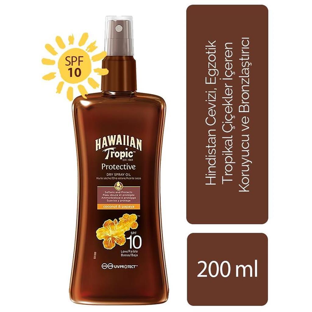 Hawaiian Tropic Protective Dry Spray Oil SPF10 200ML