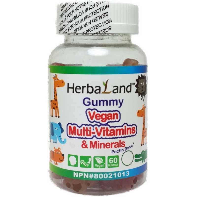 HerbaLand Vegan Multivitamins Minerals 60 Çiğneme Tableti