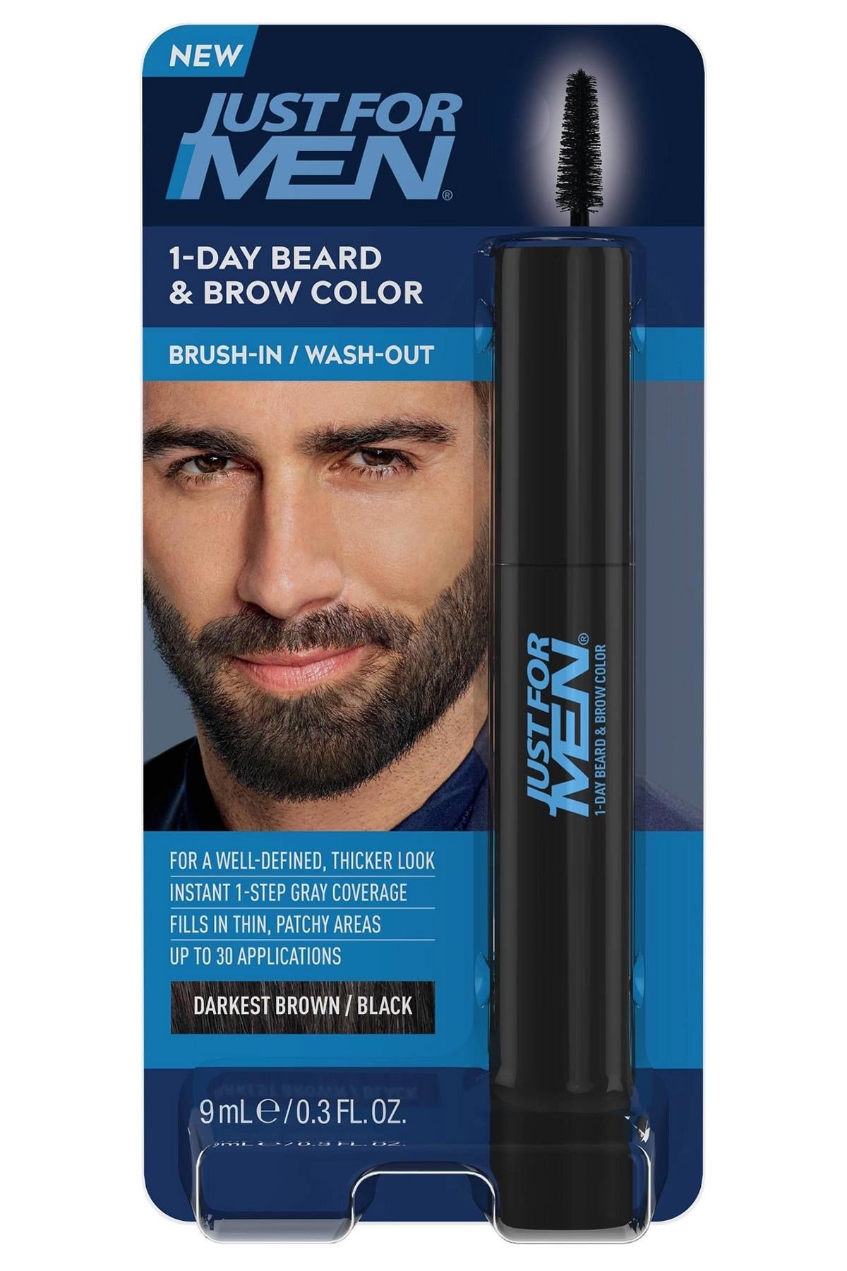 Just For Men 1 Günlük Geçici Sakal ve Kaş Boyası Koyu Kahverengi/Siyah 9ML