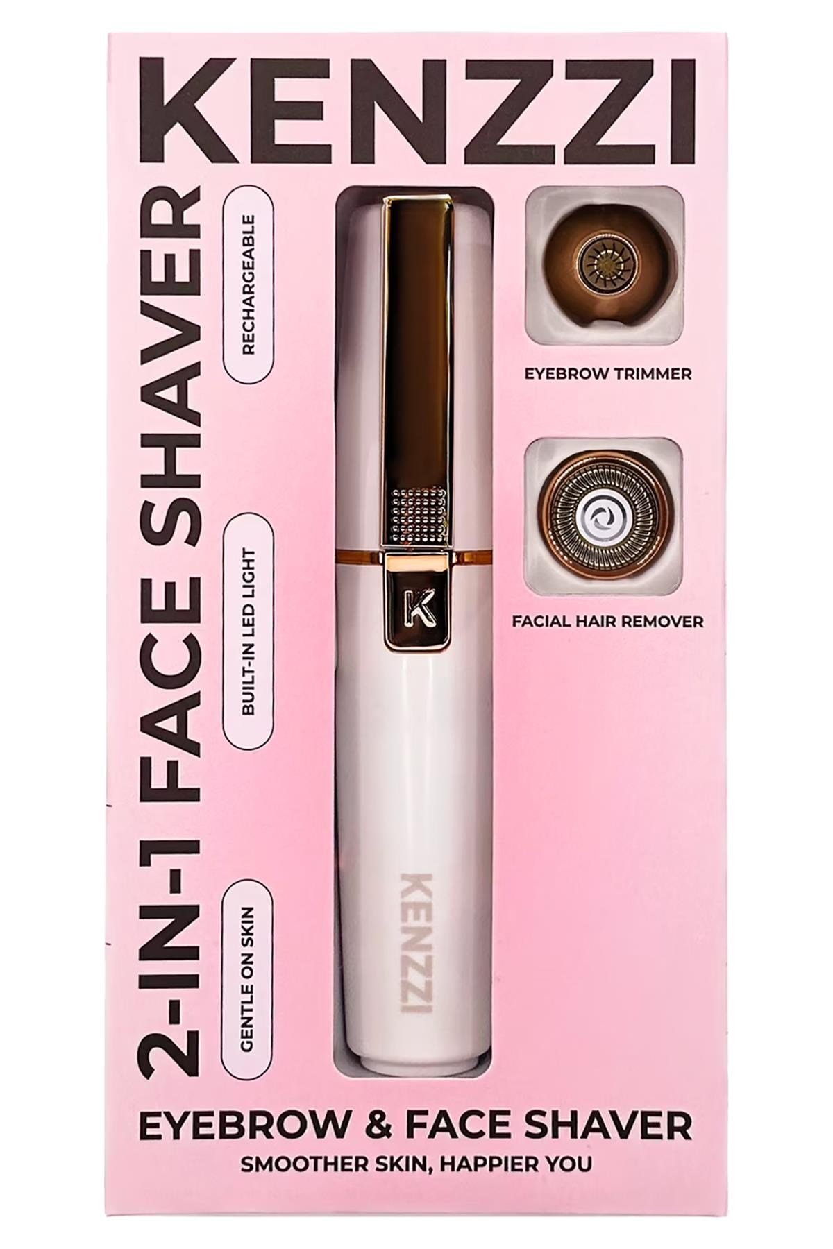 Kenzzi Şarjlı LED Işıklı Yüz ve Kaş Şekillendirme Tıraş Makinesi
