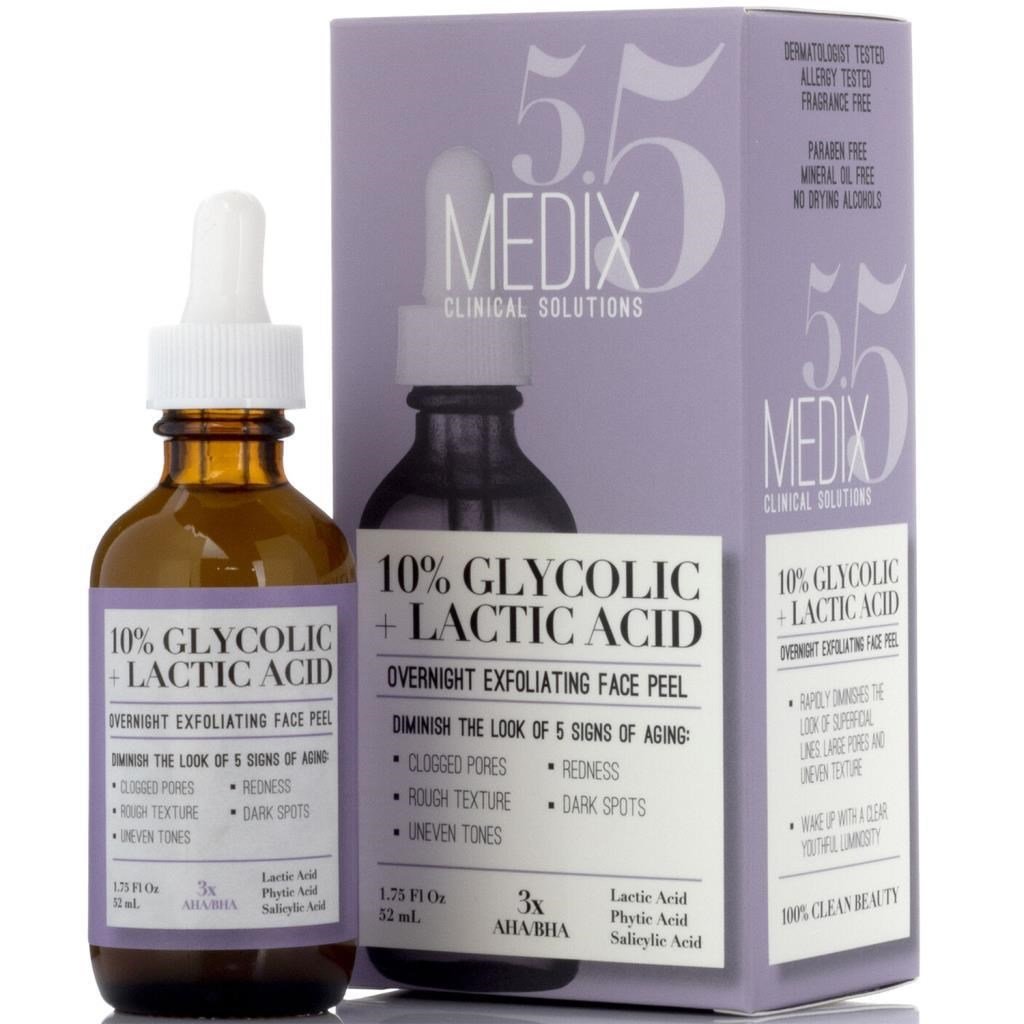 Medix 5.5 10% Glycolic + Lactic Acid Peeling Yüz Serumu 52ML