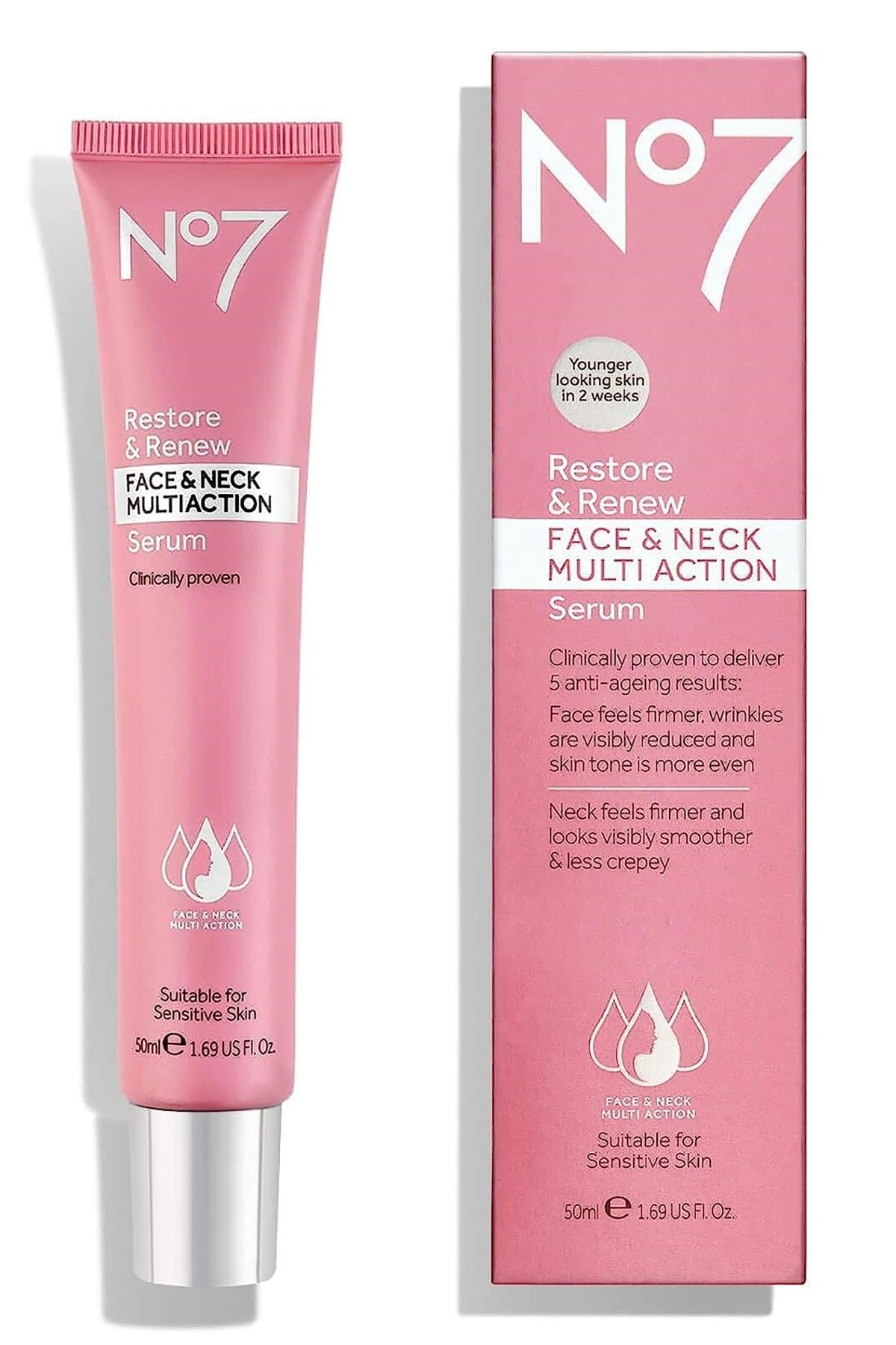 No7 Restore & Renew Multi Action Yüz ve Boyun Serumu 30ML