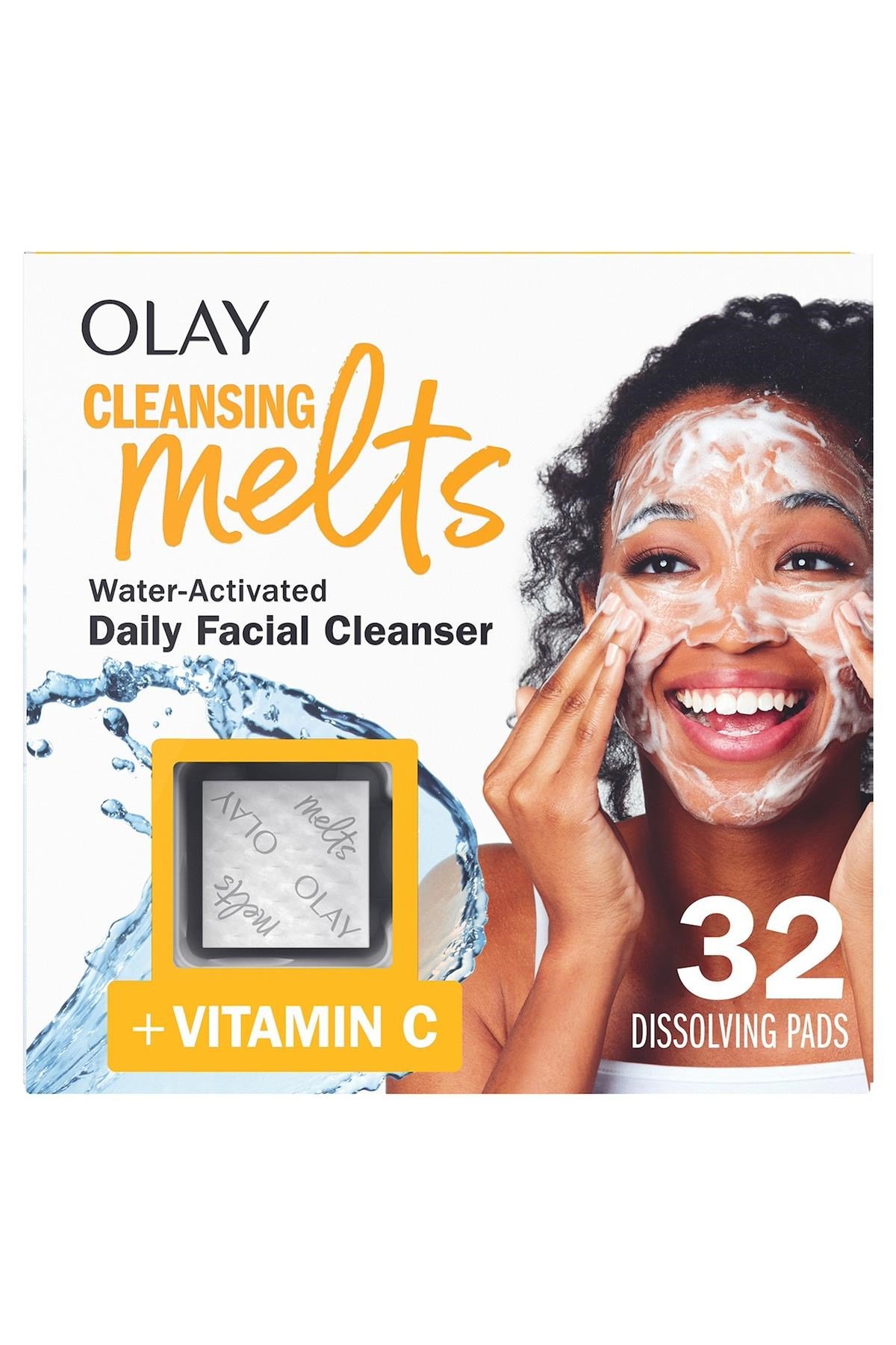 Olay Cleansing Melts + Vitamin C Cilt Temizleyici Çözünen Ped 32 Adet