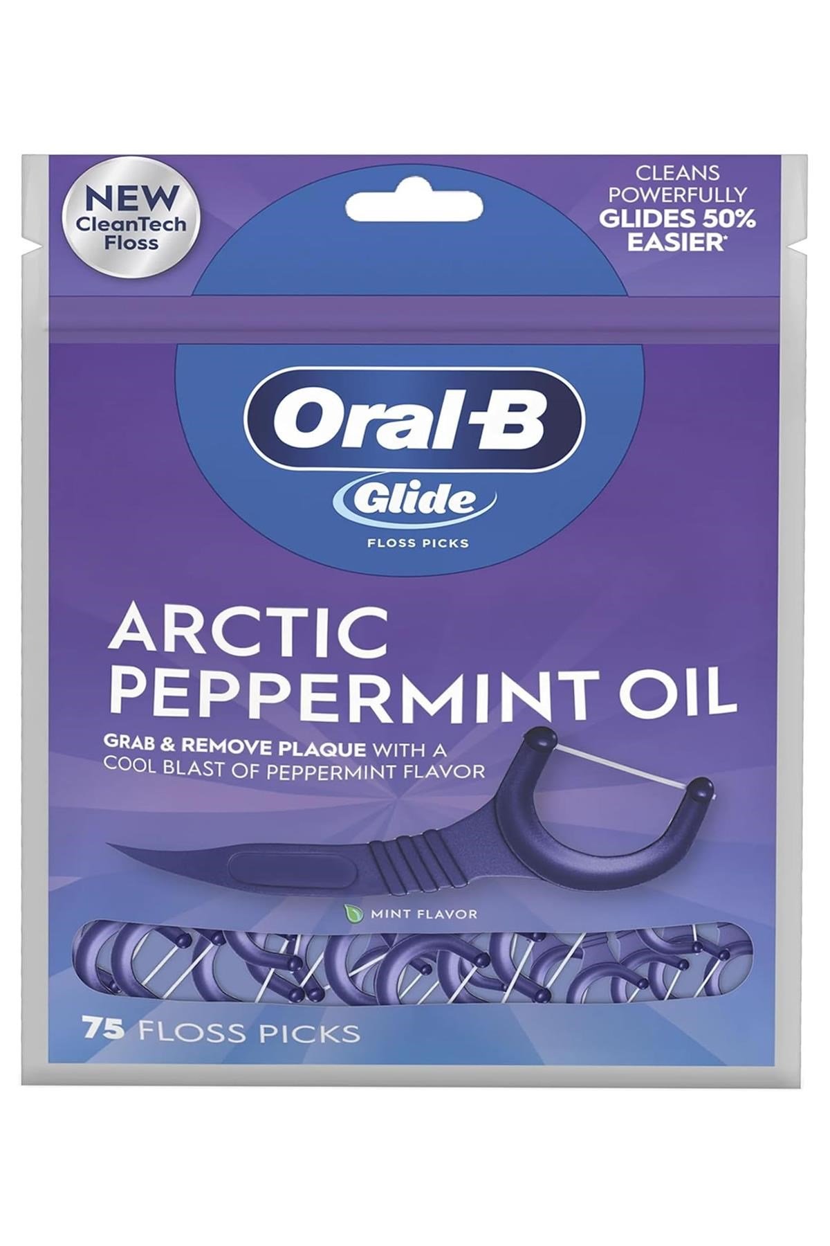 Oral-B Glide Arctic Peppermint Oil Çatal Diş İpi Kürdanlı 75 Adet