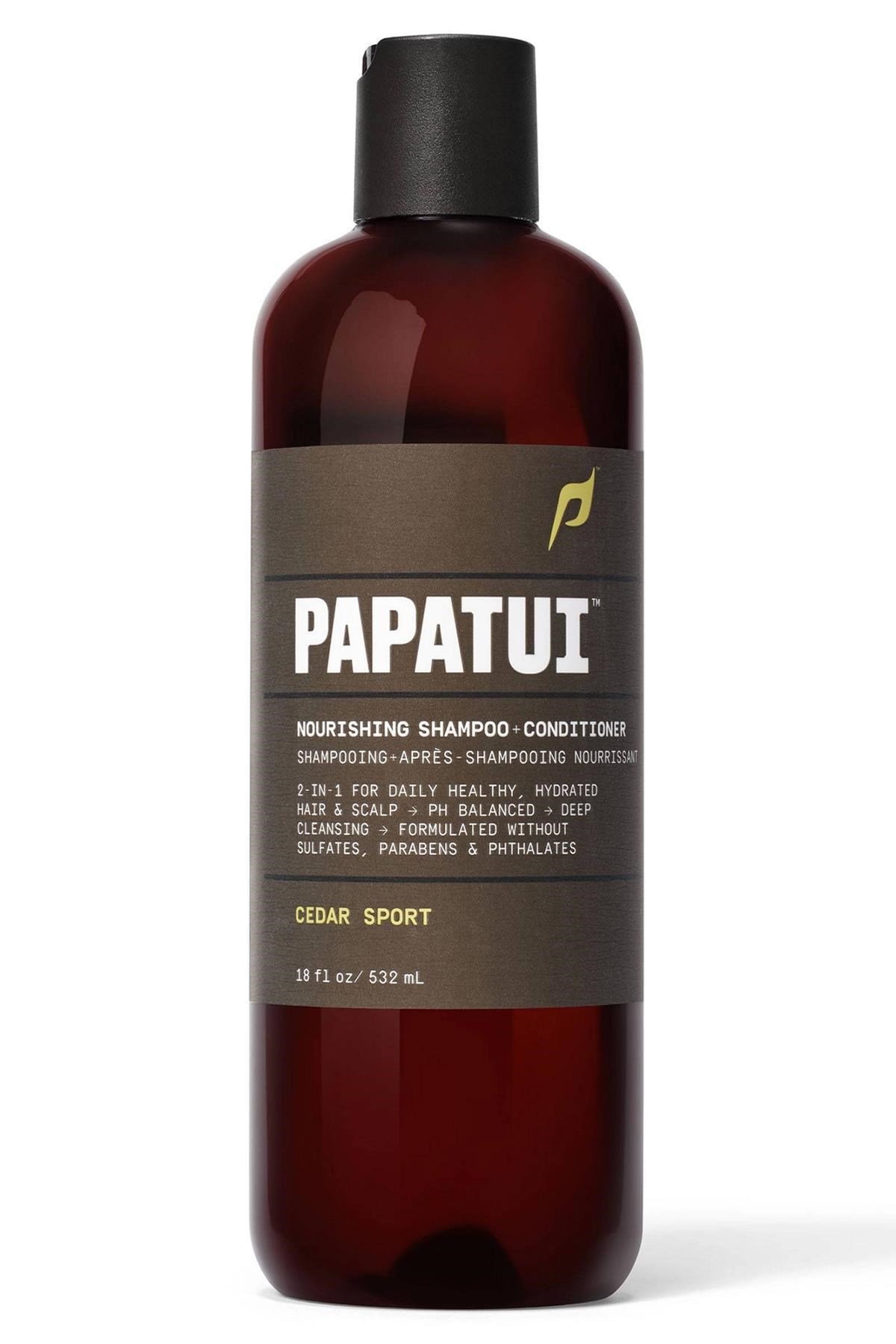 Papatui Cedar Sport Besleyici 2'si 1 Arada Erkek Şampuan + Saç Kremi 532ML