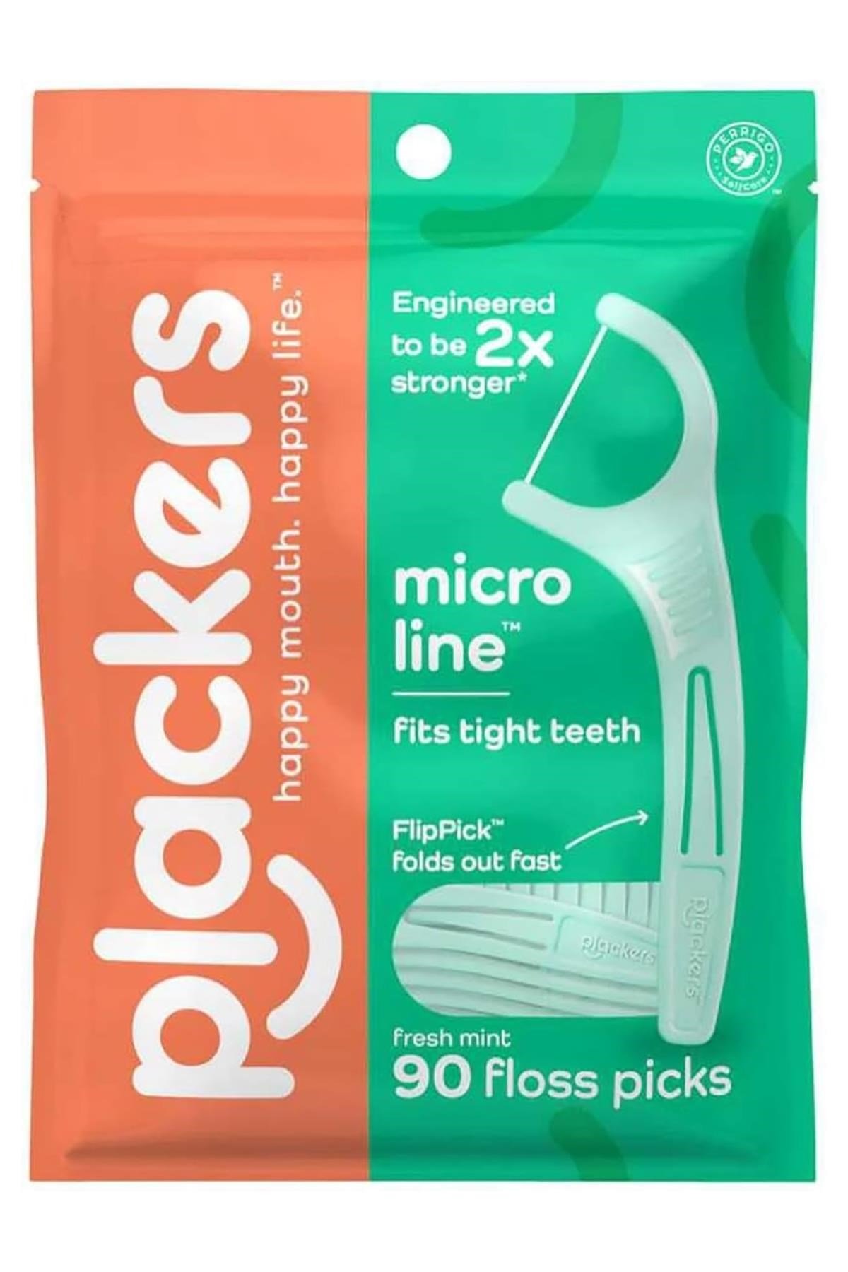 Plackers Micro Line Çatal Diş İpi Kürdanlı 90 Adet