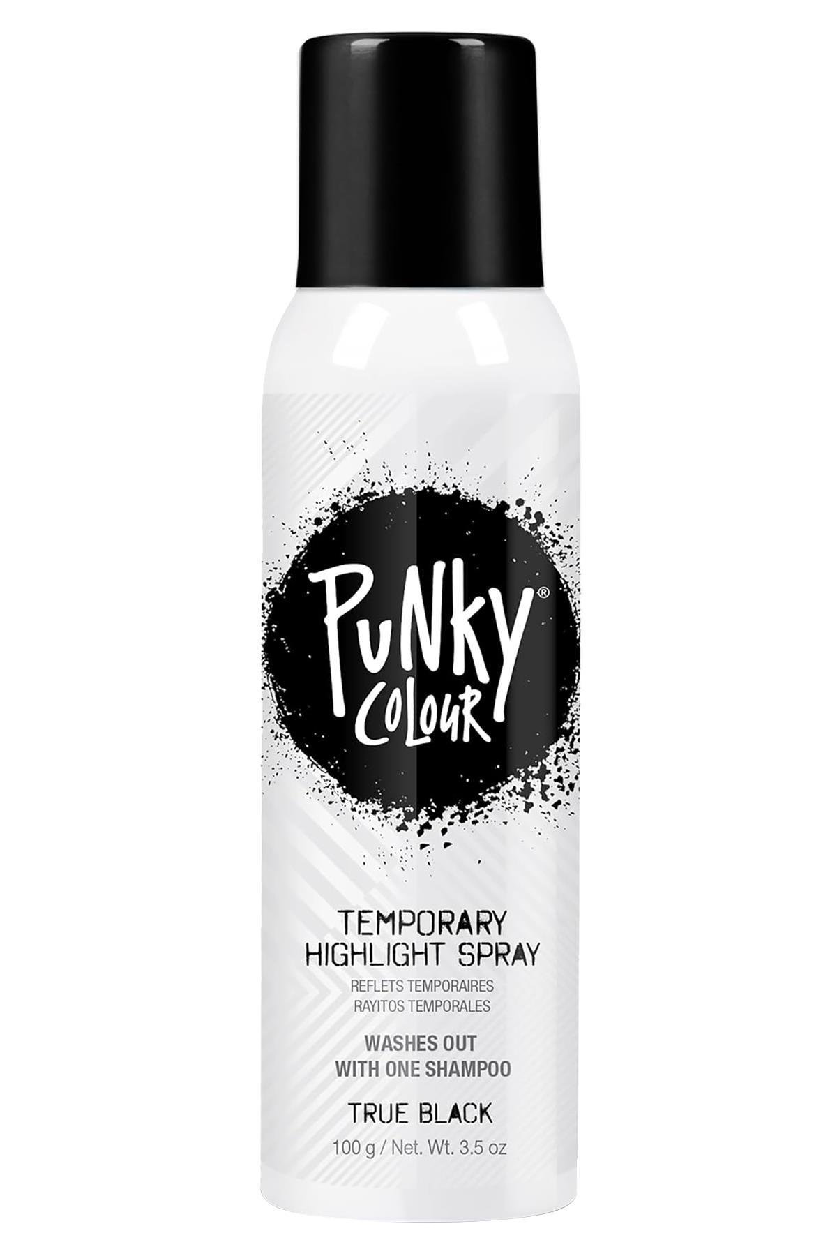 Punky Colour Işıltılı ve Renkli Saç Spreyi True Black 100GR