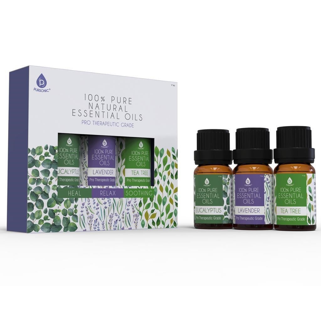 Pursonic 100% Pure Natural Essential Oils 3x10ML