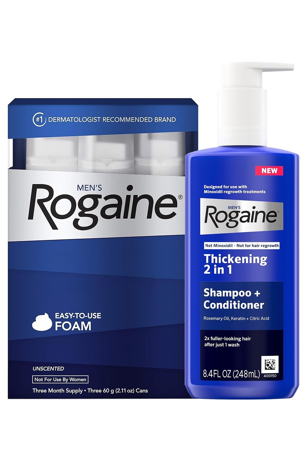 Rogaine Men 3 Aylık Köpük ve Şampuan