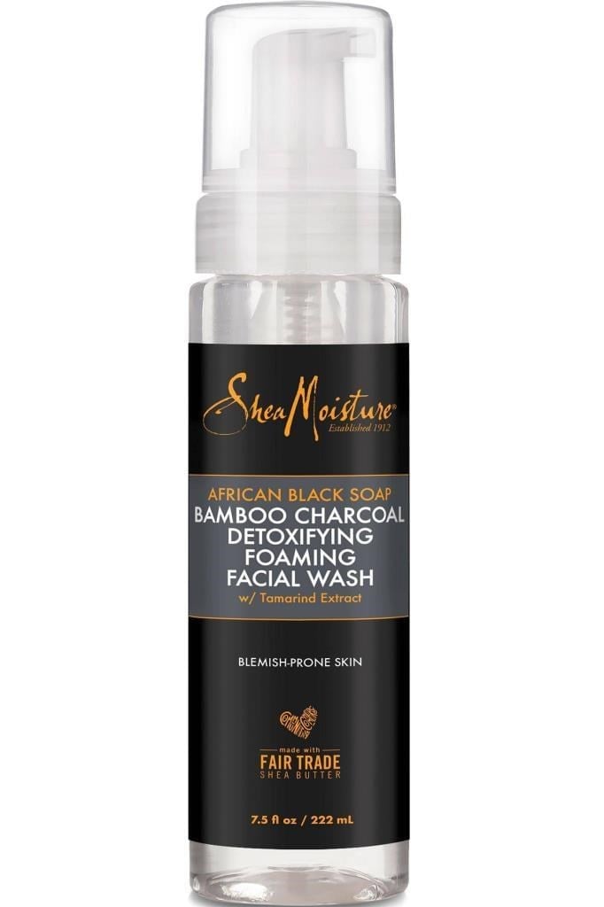 Shea Moisture Afrika Siyah Sabunu ve Bambu Kömürü Detoks Yüz Yıkama Köpüğü 222ML