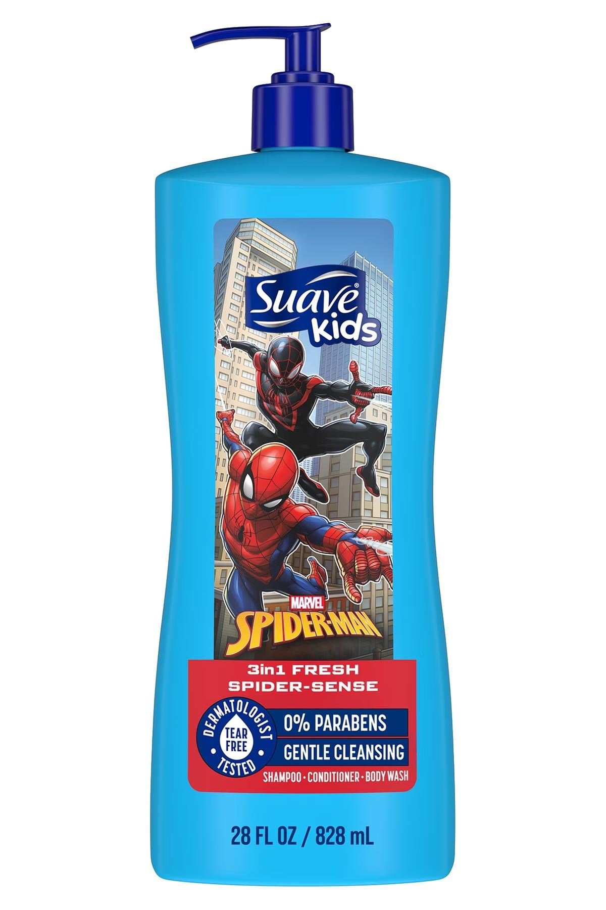 Suave Kids Spider-Man 3’ü 1 Arada Şampuan Saç Kremi ve Duş Jeli 828ML