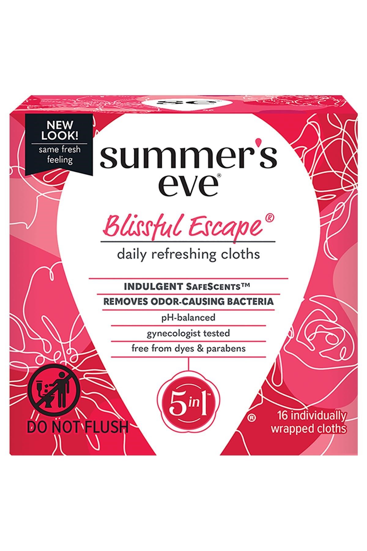 Summers Eve Blissful Escape Özel Bölge Temizlik Mendili 16 Adet