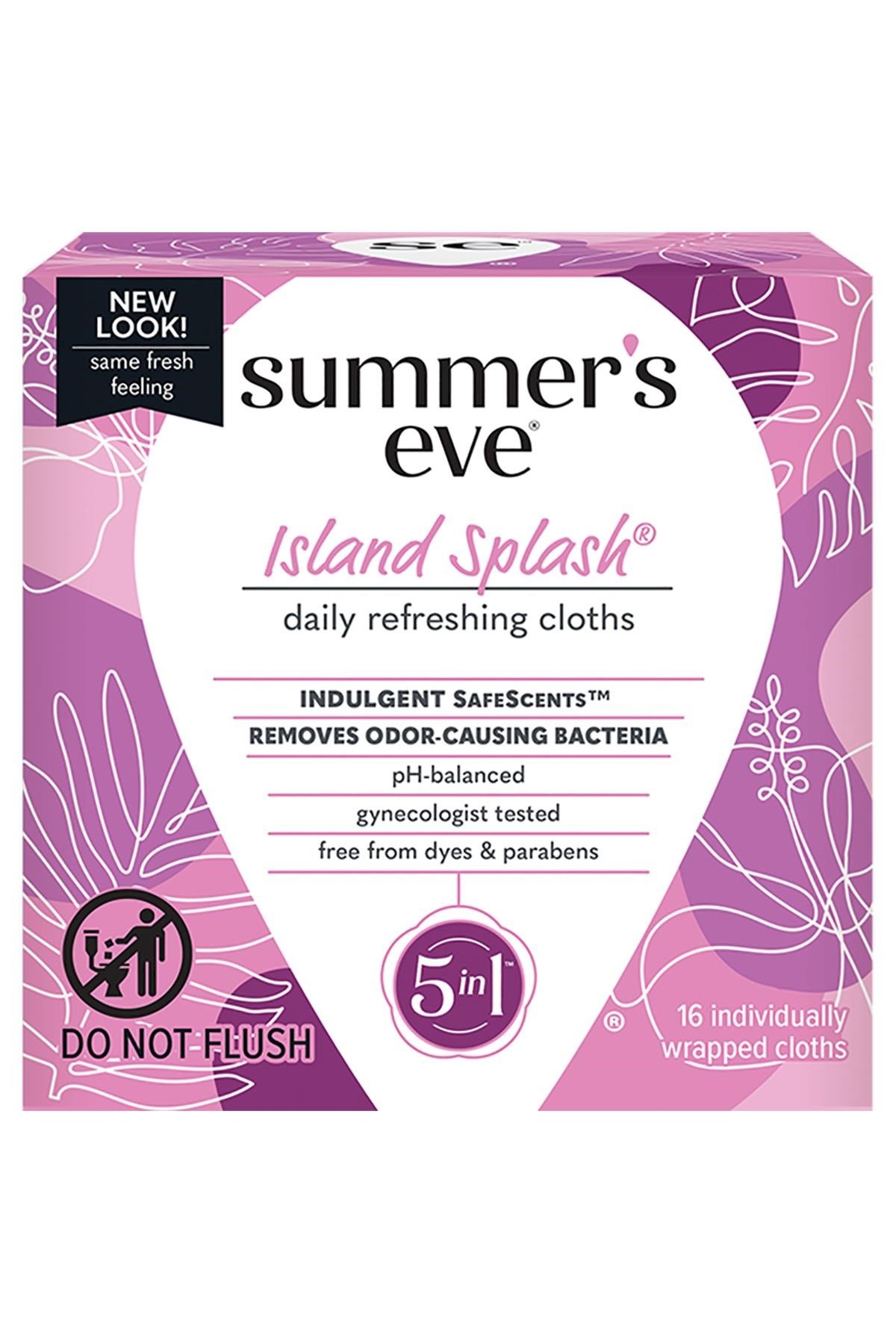 Summers Eve Island Splash Özel Bölge Temizlik Mendili 16 Adet