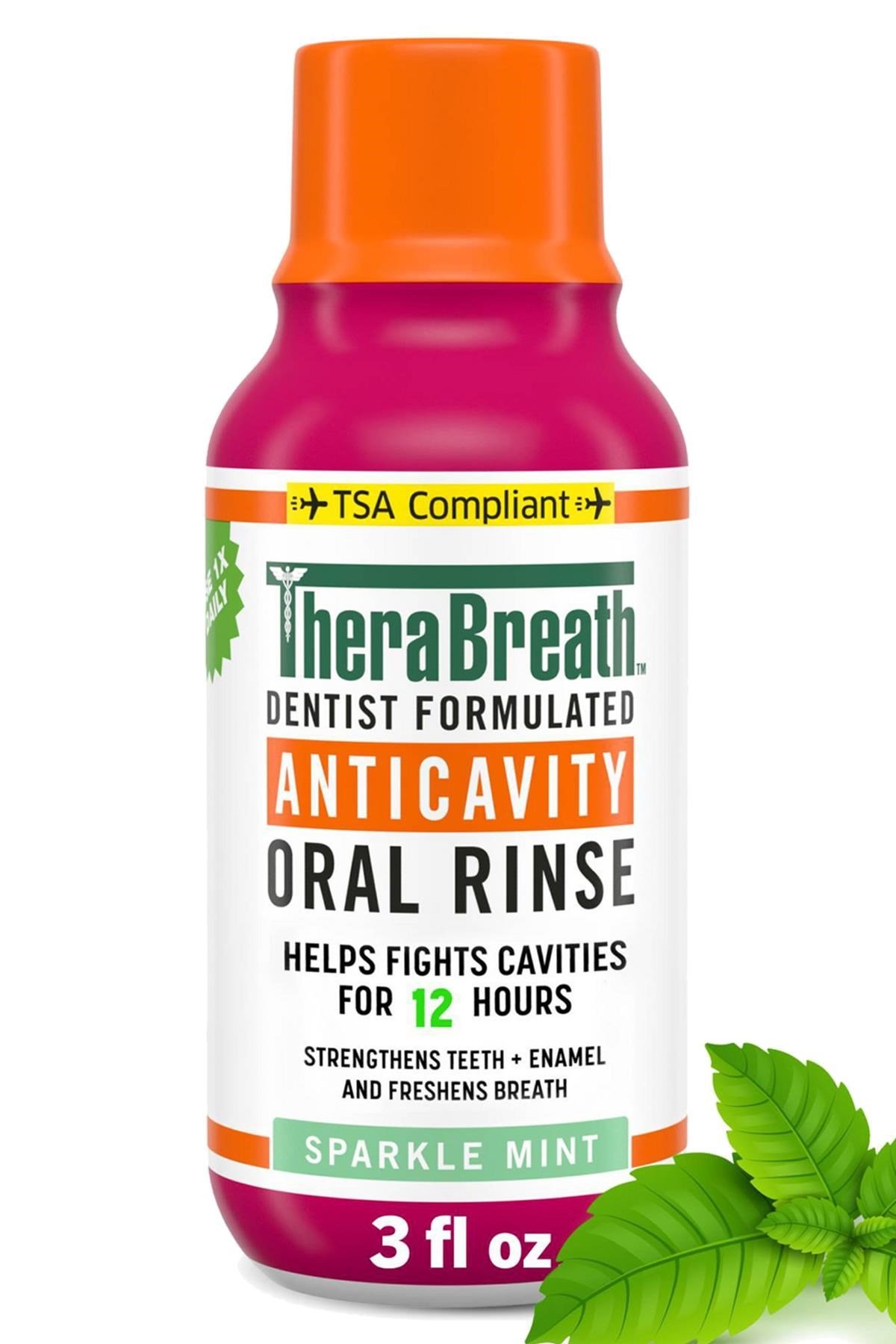 Thera Breath Anticavity Sparkle Mint Ağız Çalkalama Suyu 88.7ML Seyahat Boyu