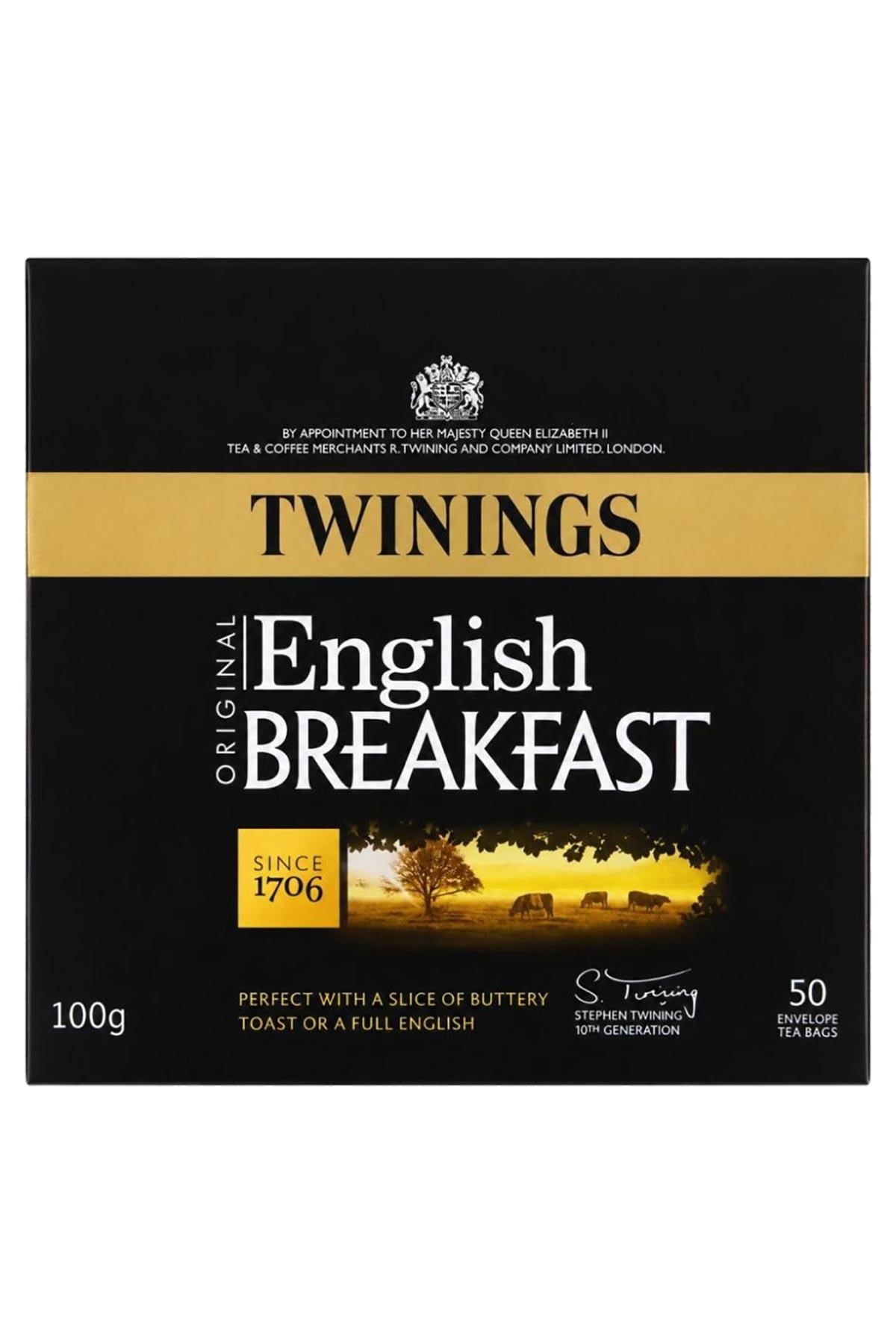 Twinings English Breakfast Bardak Poşet Çay 50 Adet