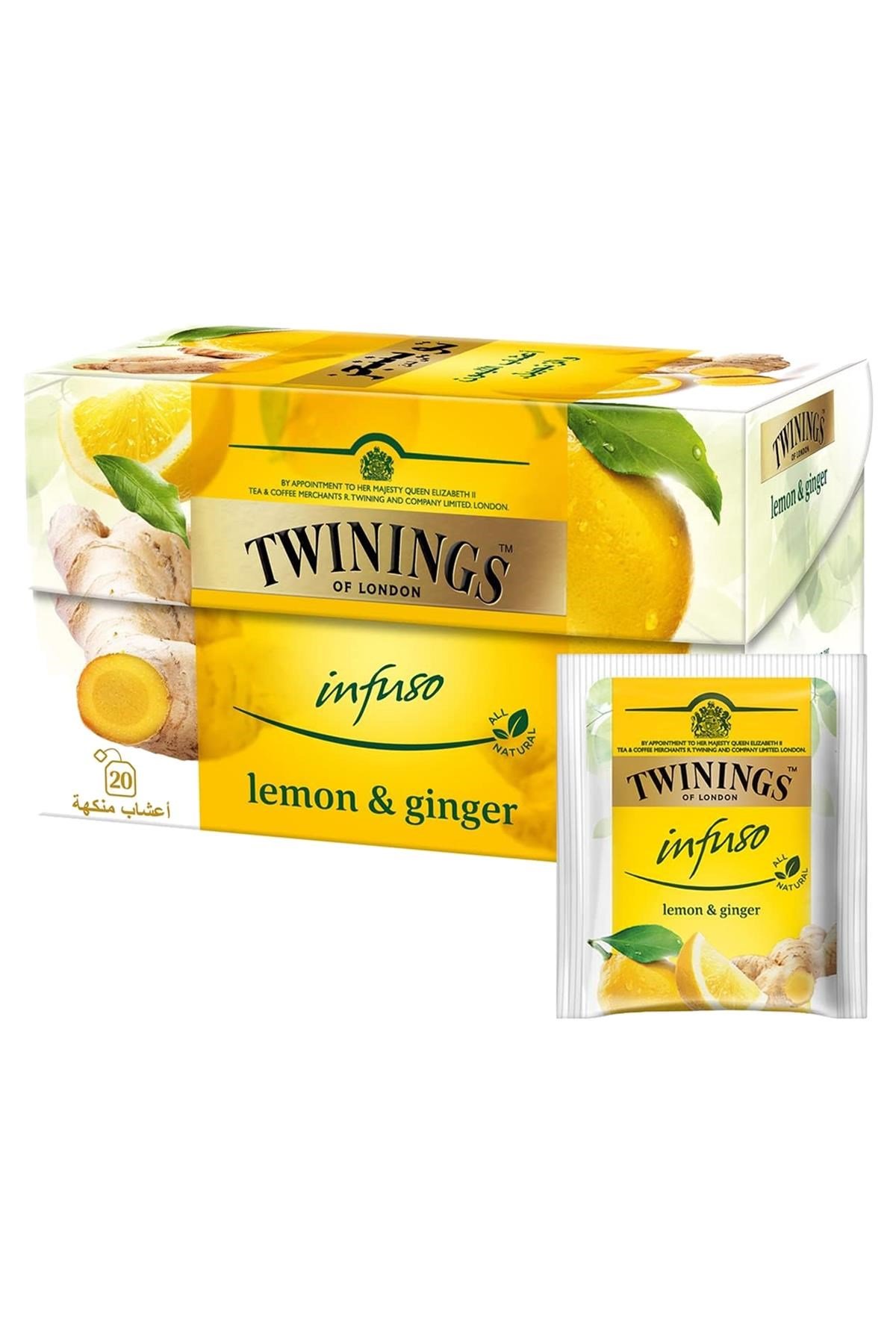Twinings Infuso Lemon & Ginger Bardak Poşet Çay 20 Adet