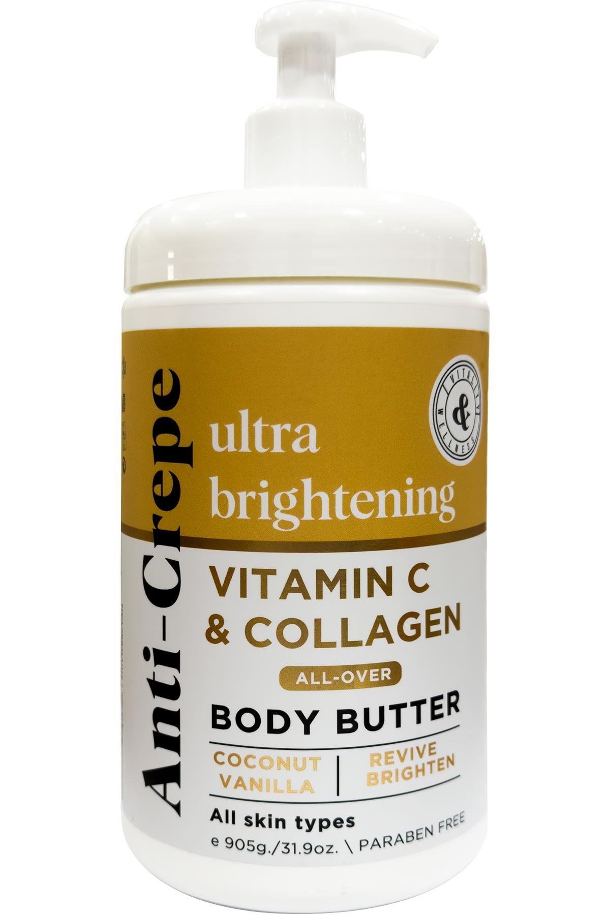 Vitality Wellness Anti-Crepe Vitamin C and Collagen Vücut Losyonu 905GR