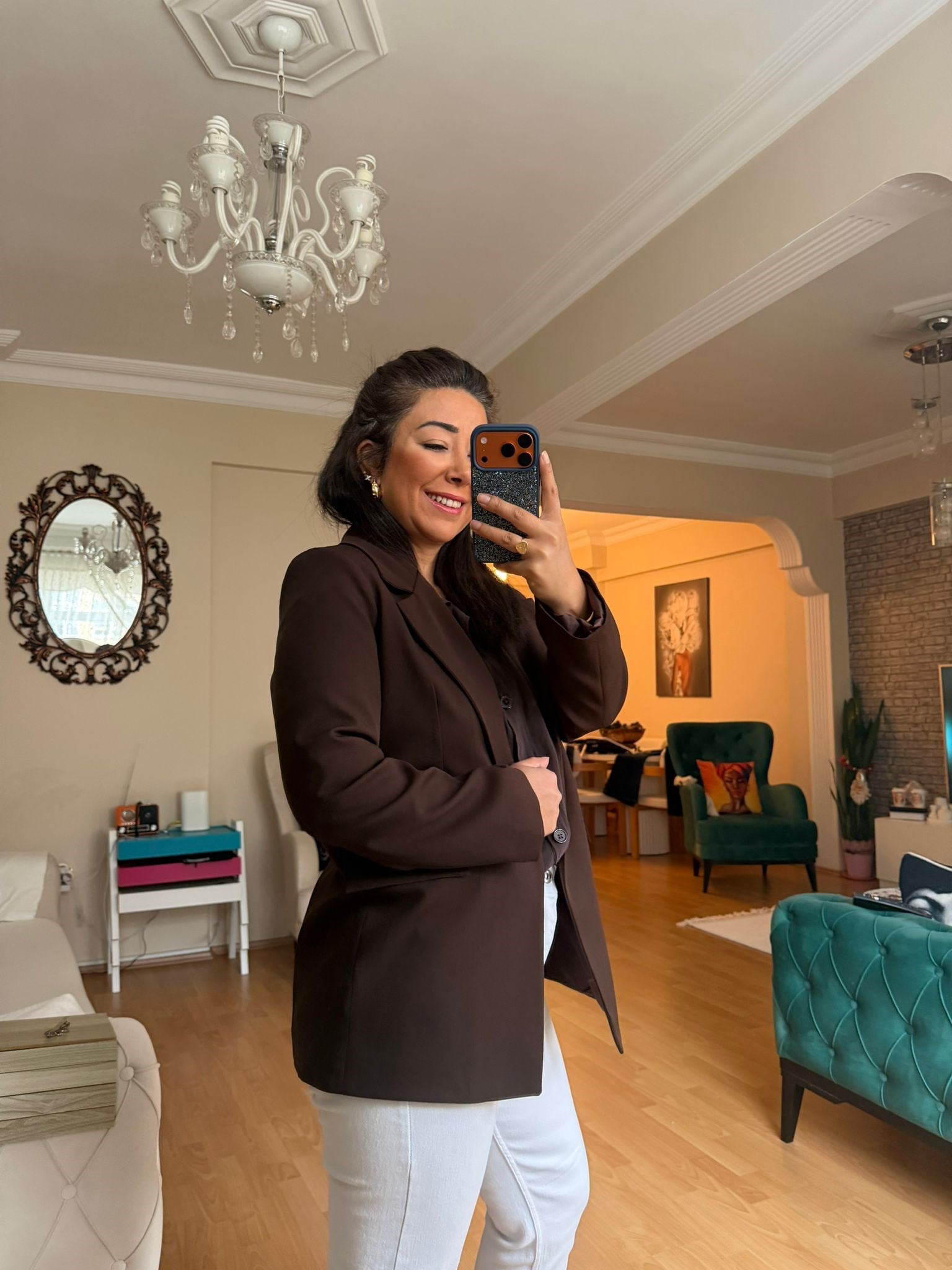 Acı Kahve  Astarlı Blazer Ceket