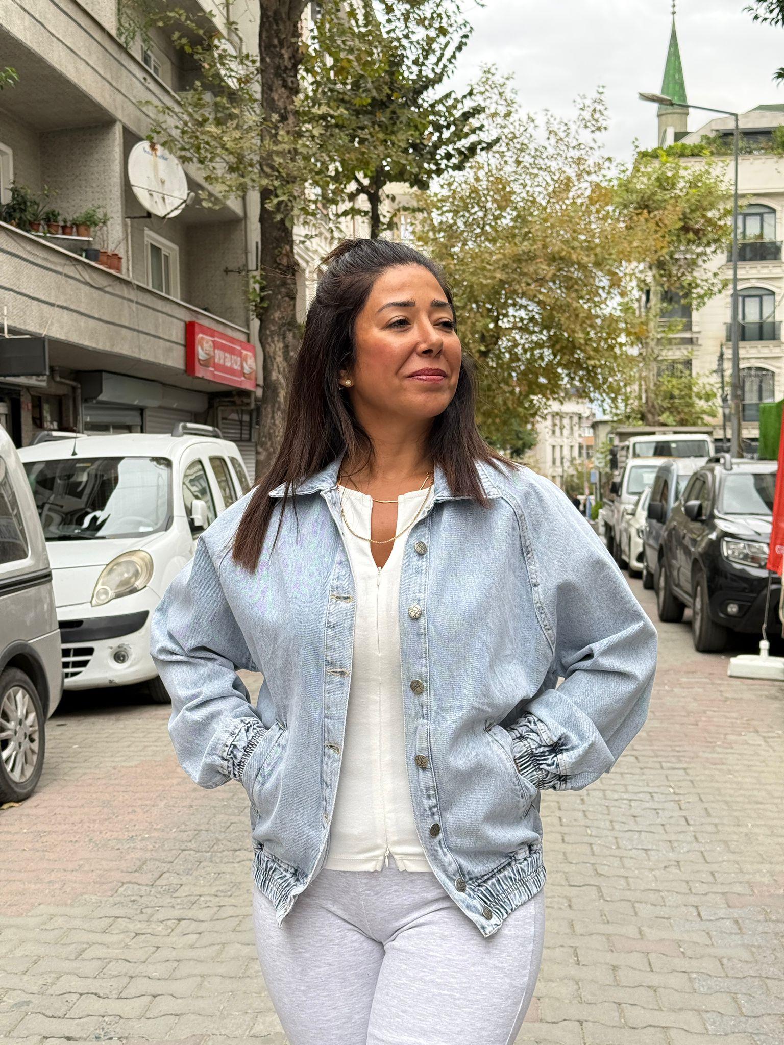 Açık Mavi Kot Ceket 