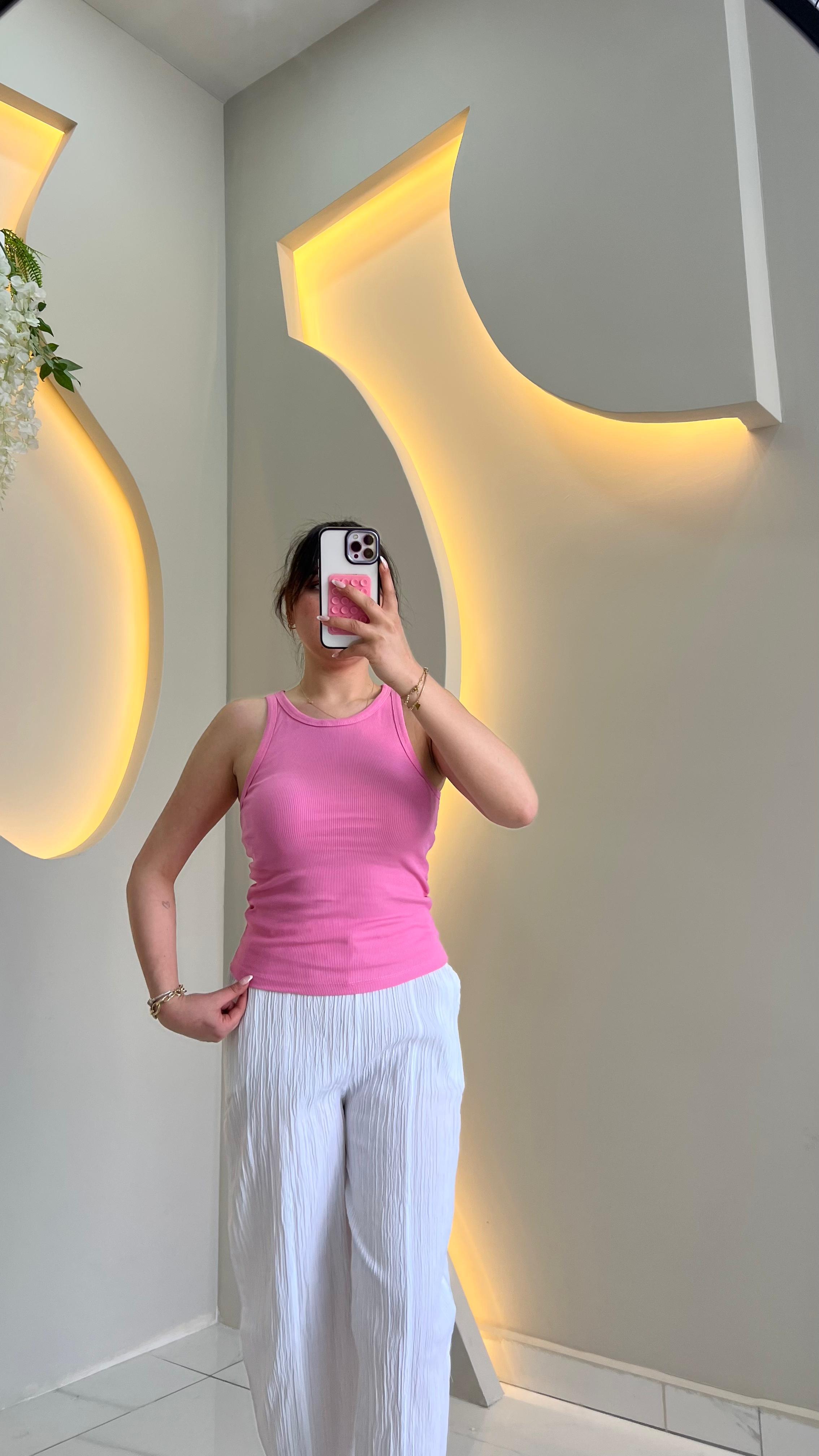 Pembe Halter Yaka Body