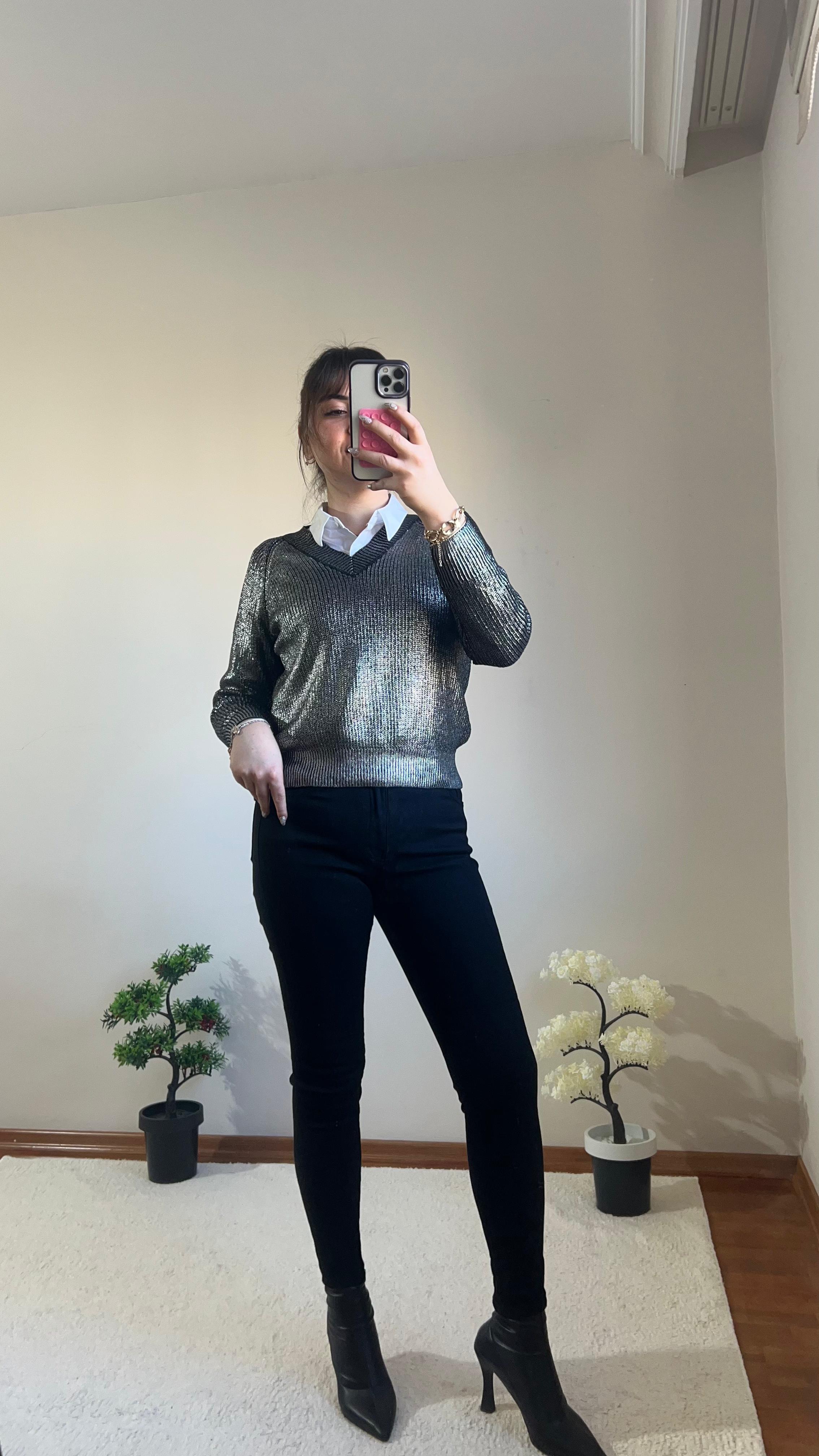 Siyah Yüksel Bel Skinny Jean
