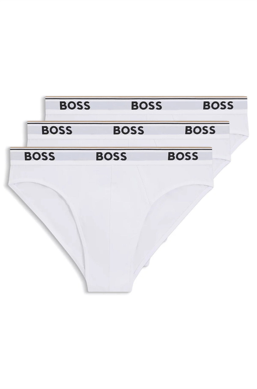 BOSS Brief 3P Power Erkek 3lü Boxer Beyaz